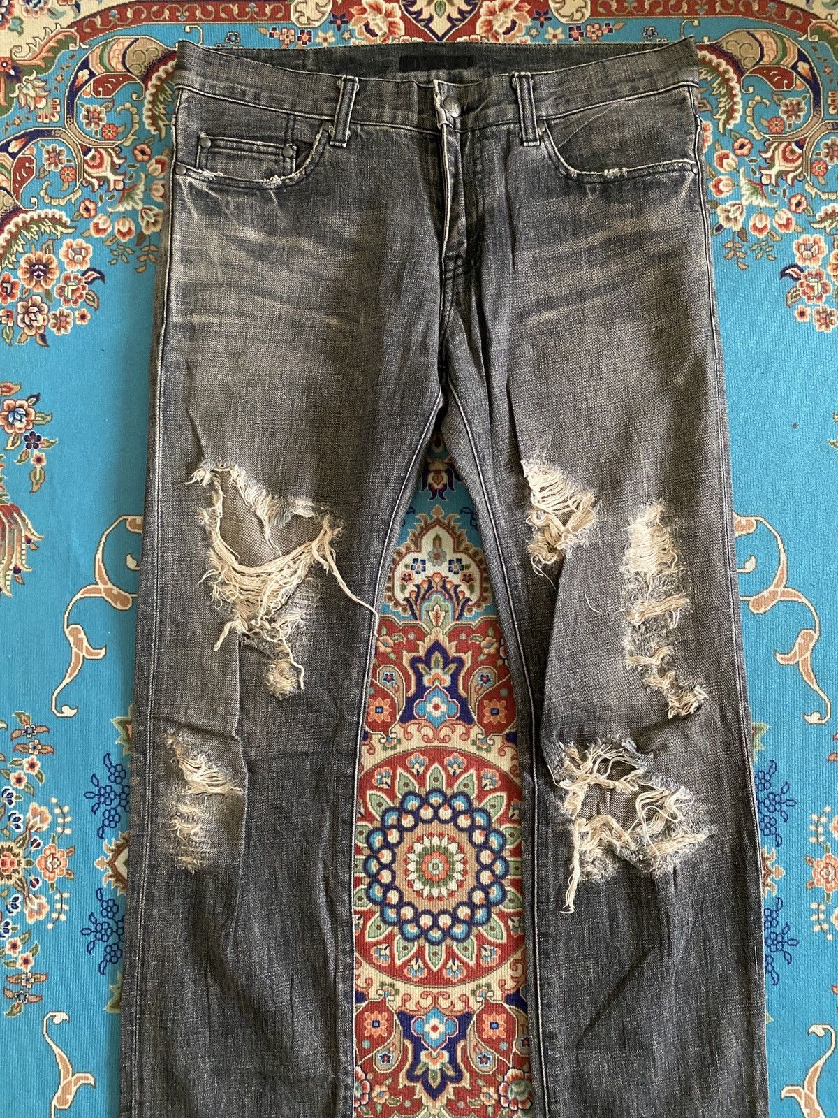Japanese Brand Japanese Brand Rico Distressed Denim Size US 32 / EU 48 - 4 Thumbnail