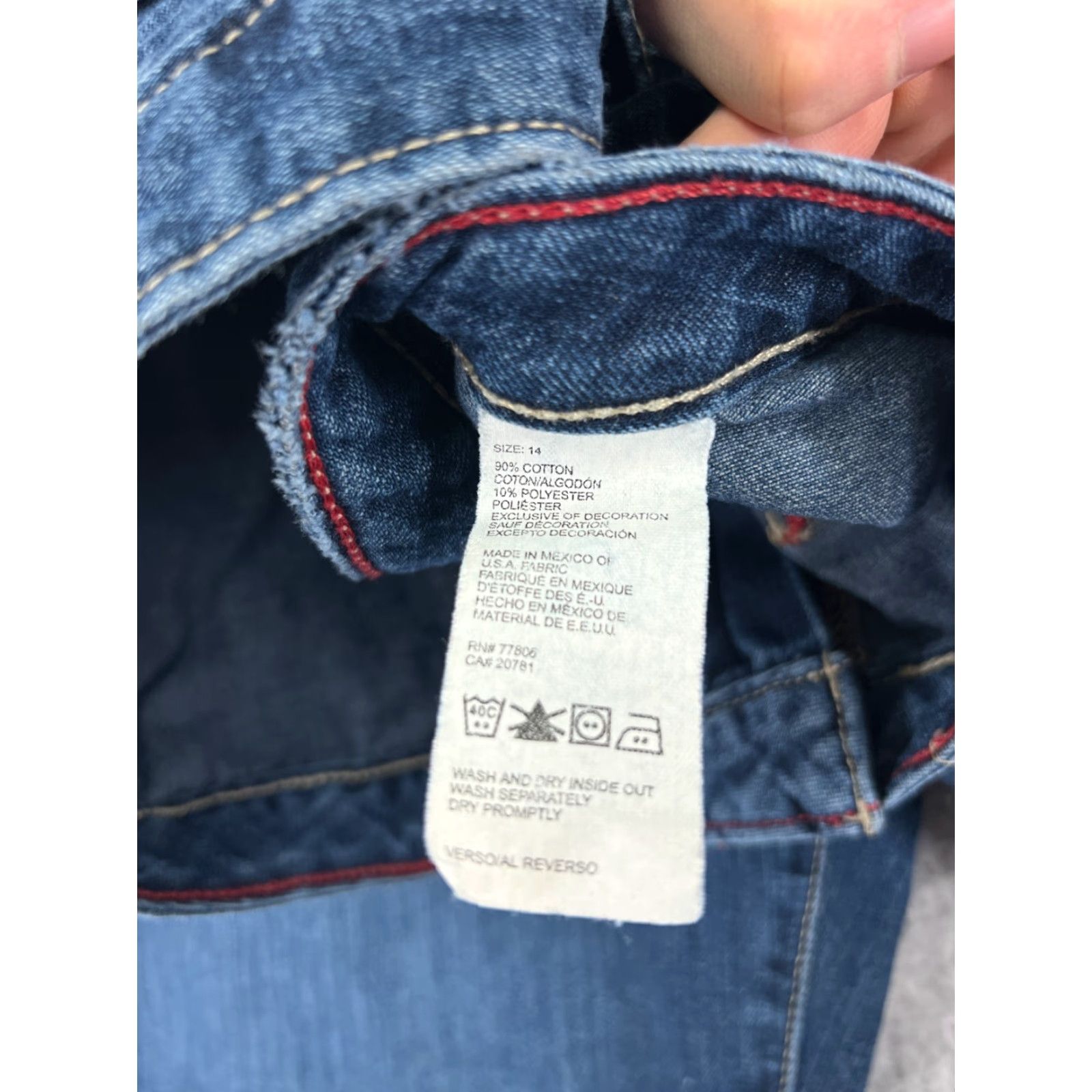 Tommy Hilfiger Tommy Hilfiger Jeans Women 14 Blue Denim Bootcut 5-Pocket Stretch Cotton Regular Inseam 32 Size 36" / US 14 / IT 50 - 4 Thumbnail