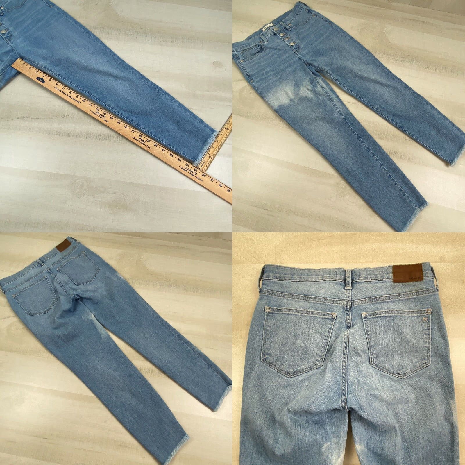 Madewell Madewell Women's Blue High Rise Skinny Crop Jeans 29 Medium Wash Cotton Blend Size 29" - 8 Thumbnail