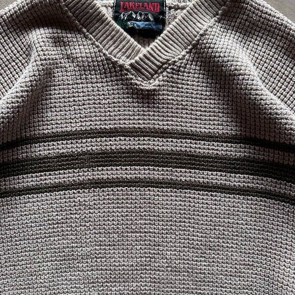 Vintage vintage lakeland boxy v neck knit sweater Size US L / EU 52-54 / 3 - 2 Thumbnail