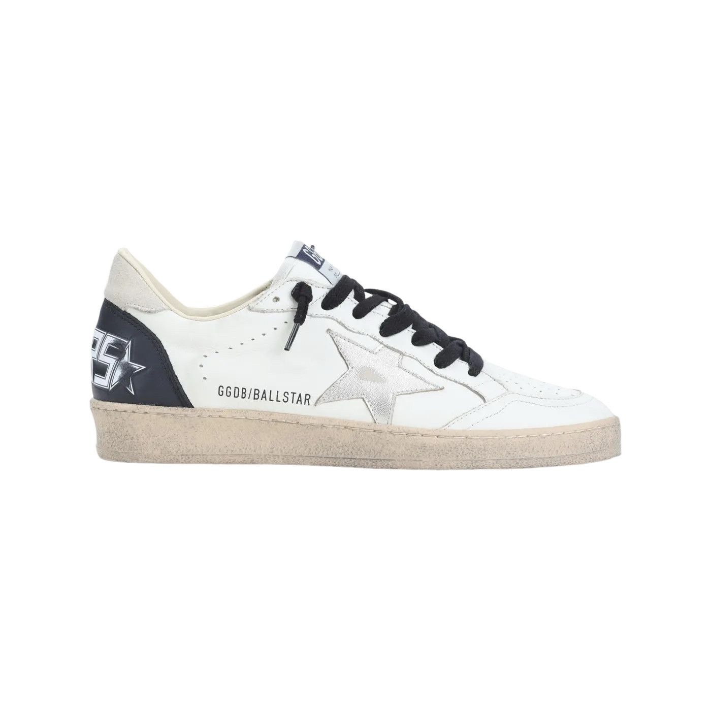 GOLDEN GOOSE Men's Ballstar White/Beige/Platinum/Black Sneak