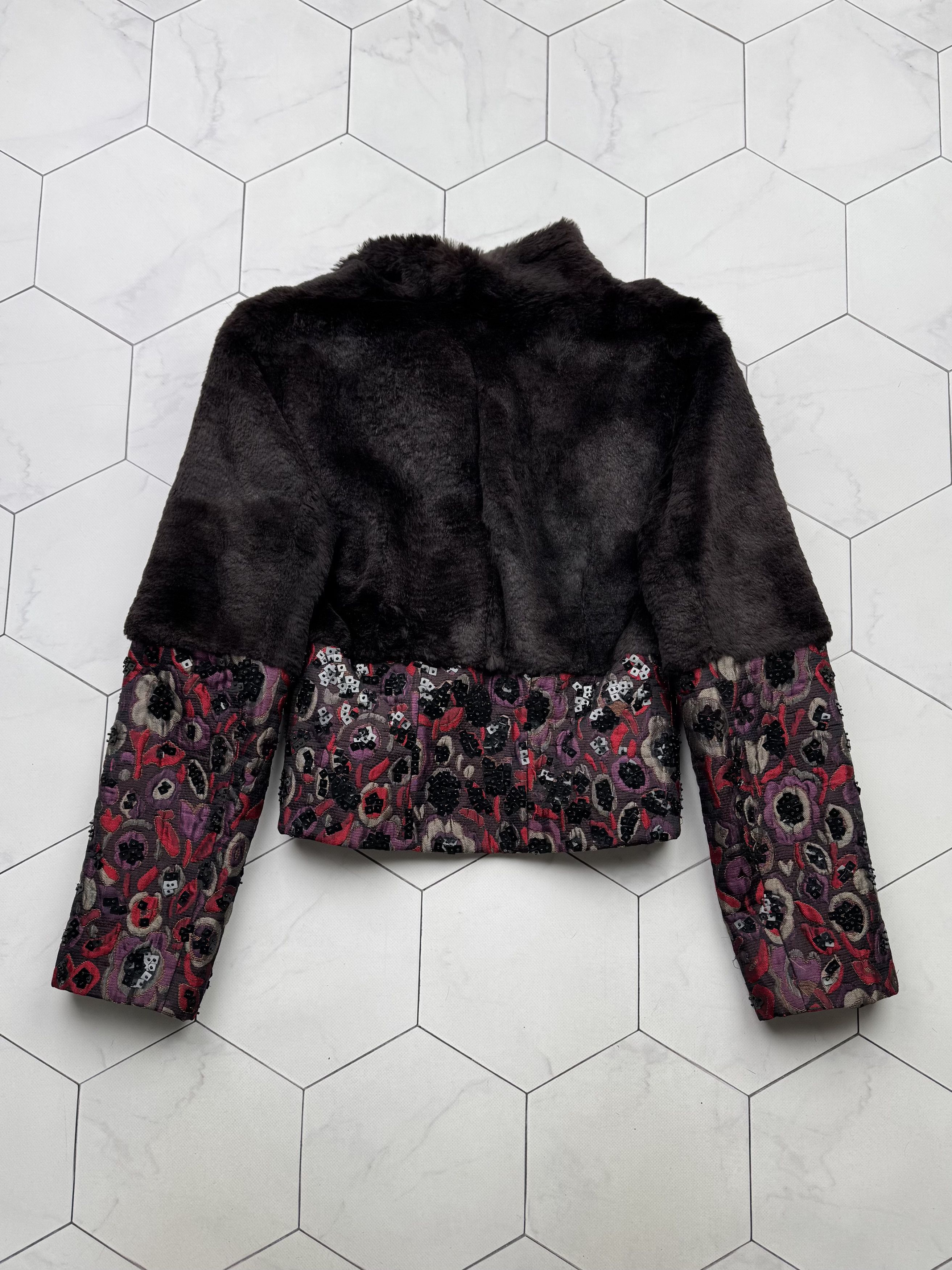 Custo Barcelona Vintage Cropped Real Fur Jacket (B470)
