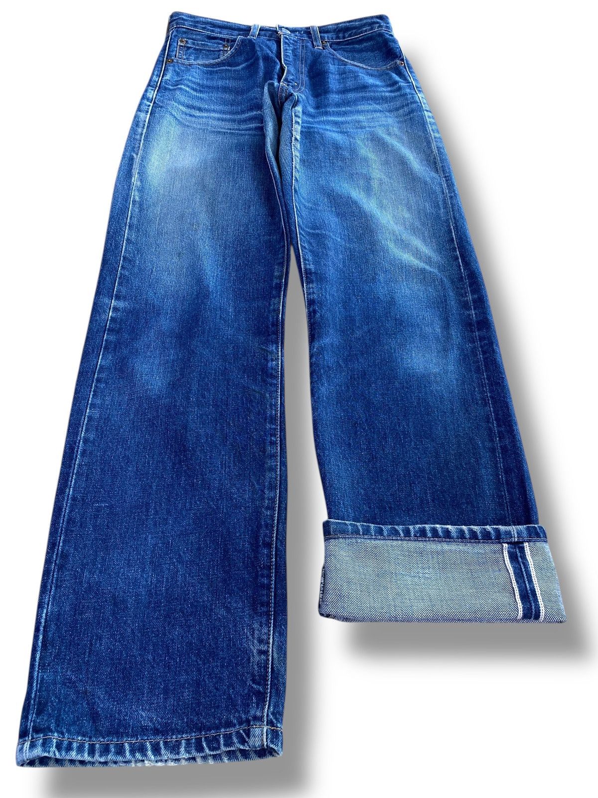 Levi's Levi’s Selvedge Faded Indigo Style Wide Leg Jeans Size US 28 / EU 44 - 1 Thumbnail