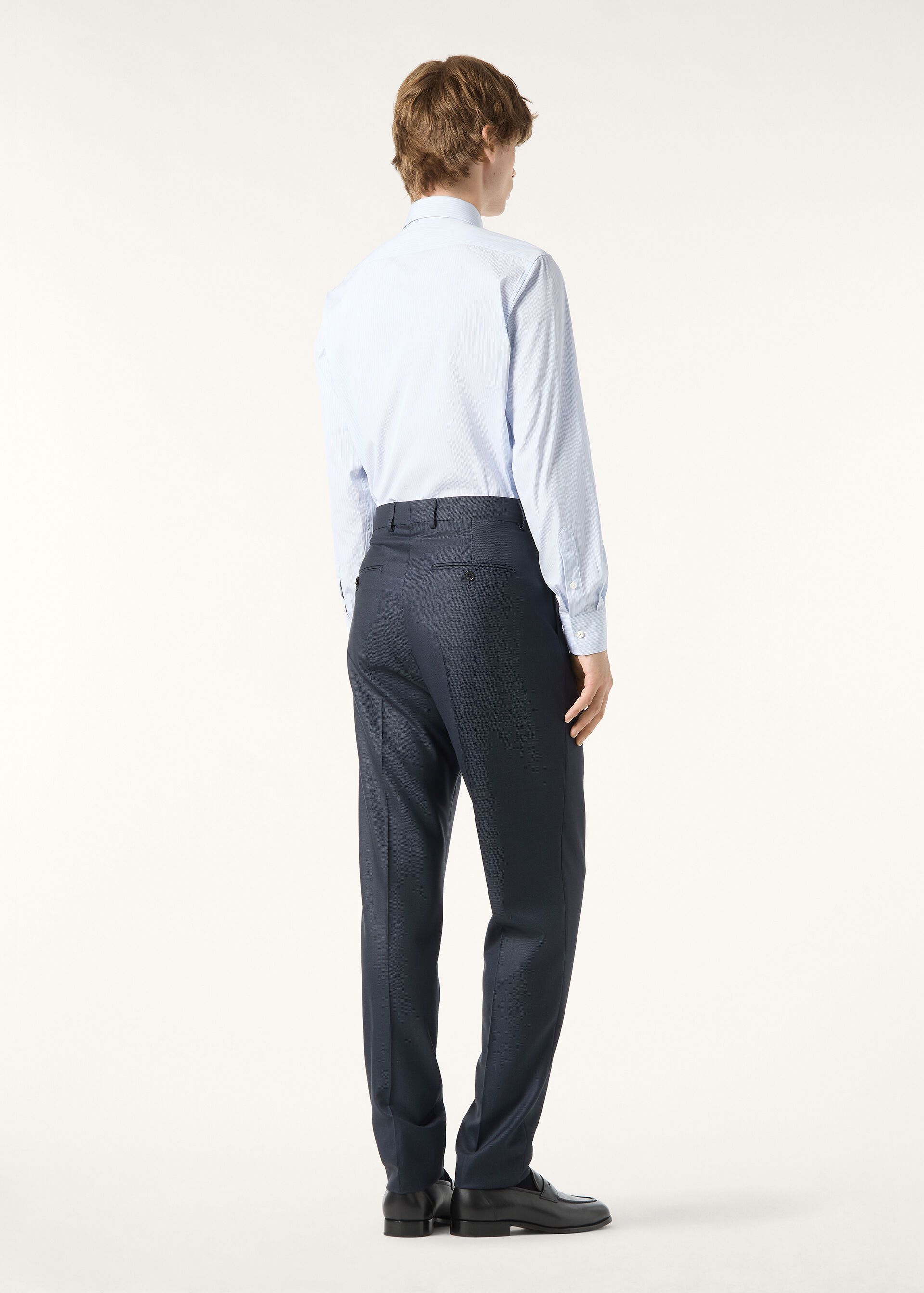 Loro Piana os11x0326 FAQ9811 Filippo Shirt in Light Blue Stripes Size US M / EU 48-50 / 2 - 6 Thumbnail