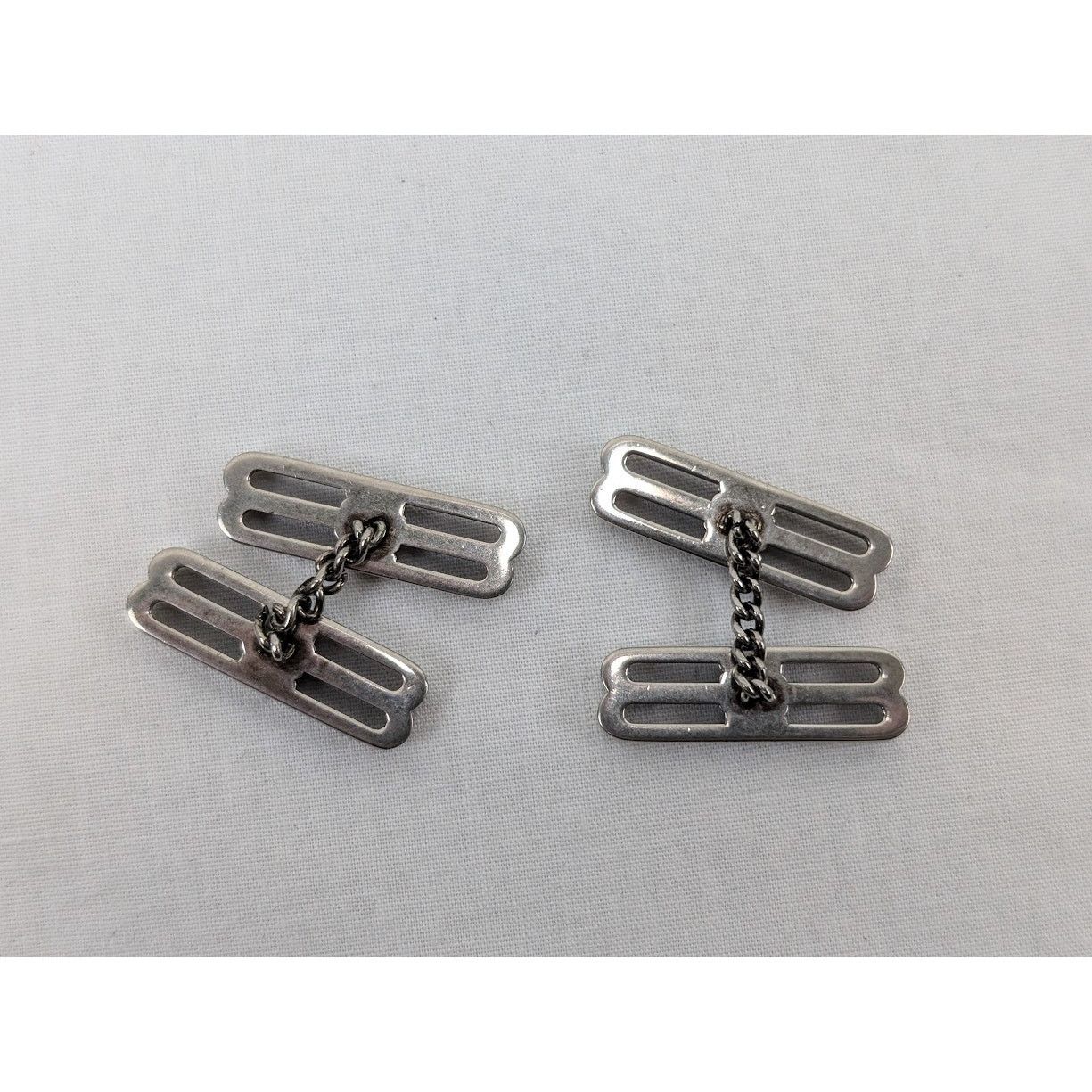Balenciaga o1rshd1 Q:2/ Size:OS/ BB Icon Cufflinks Brass Antique Silver Size ONE SIZE - 10 Thumbnail