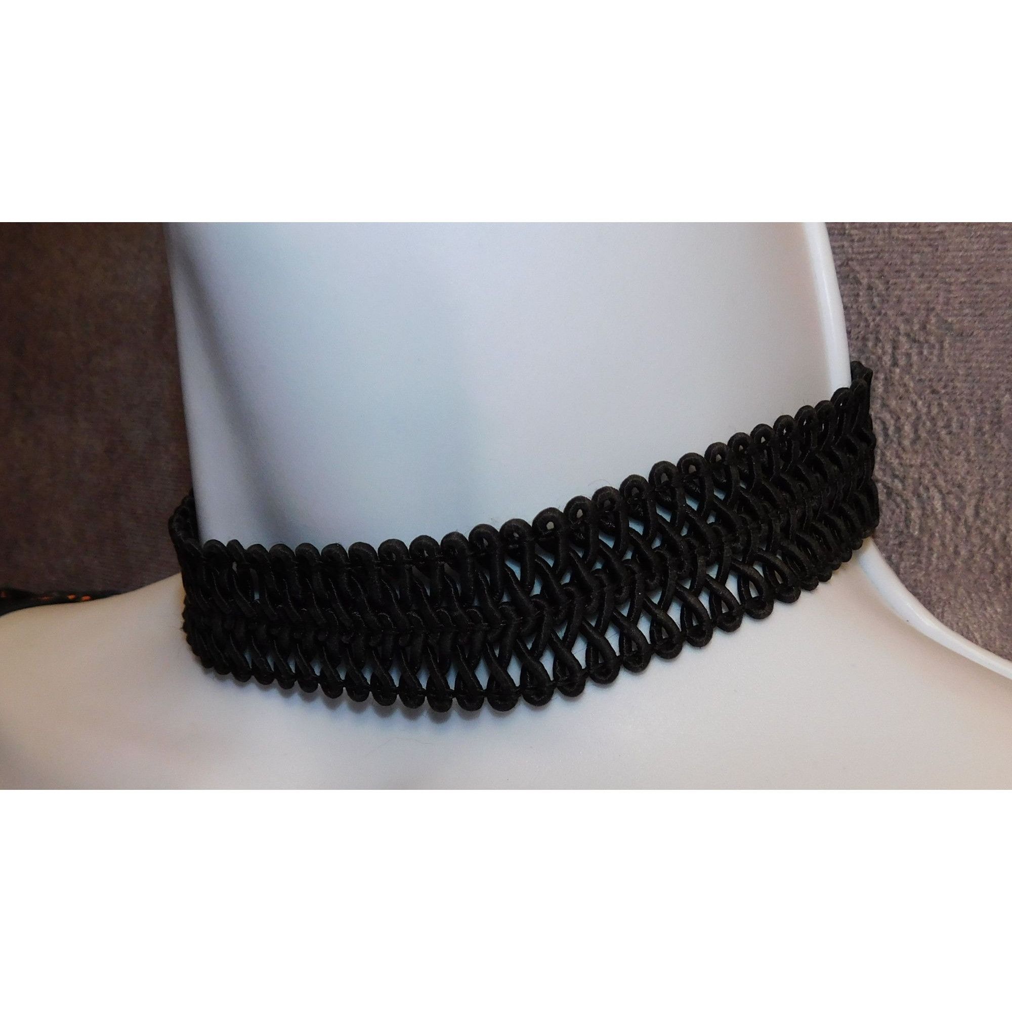 Other Gothic Black Choker With Gold Tone Cross Charm Size ONE SIZE - 1 Thumbnail