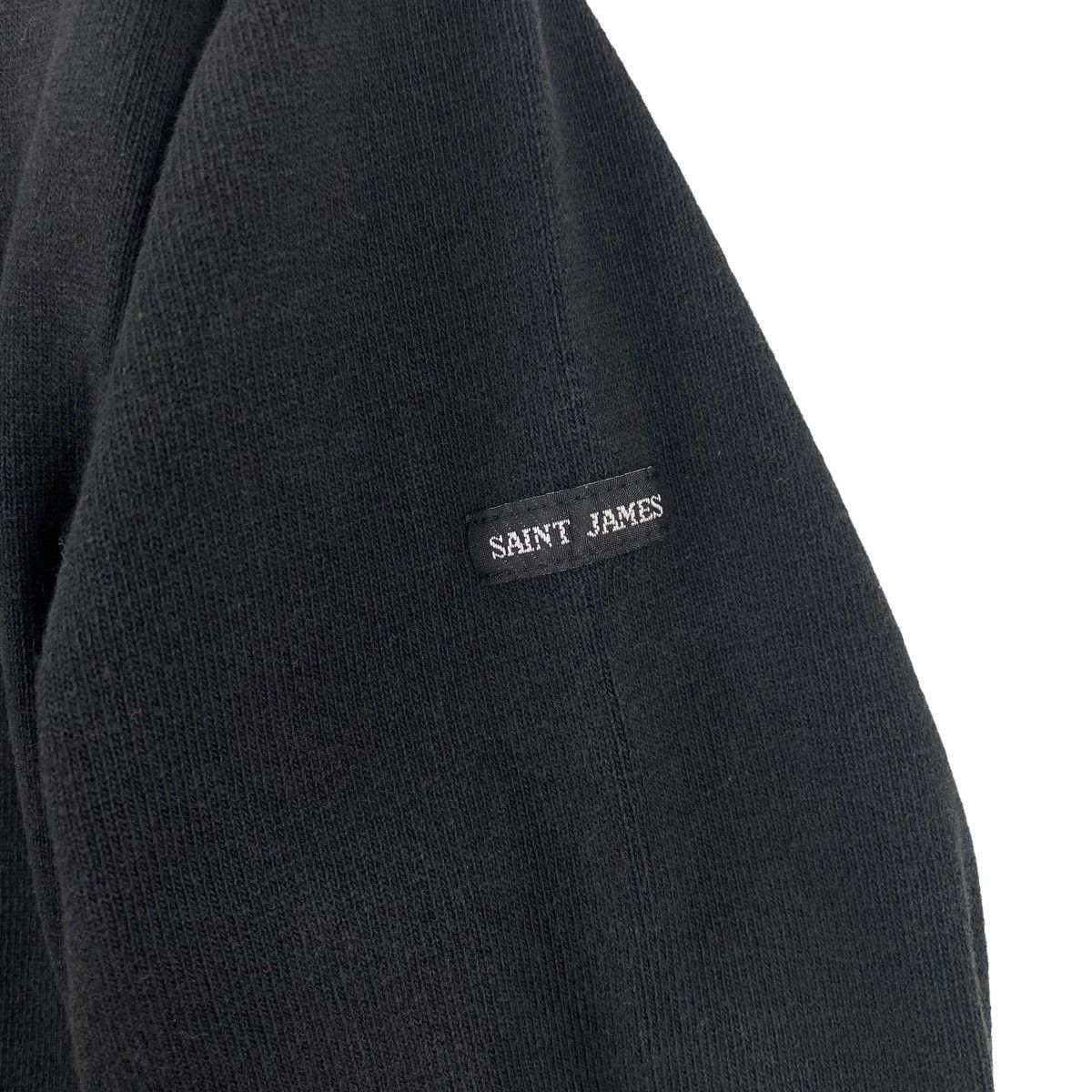 Saint James SAINT JAMES France Brand Plain Black Long Sleeve Shirt Size US S / EU 44-46 / 1 - 3 Thumbnail