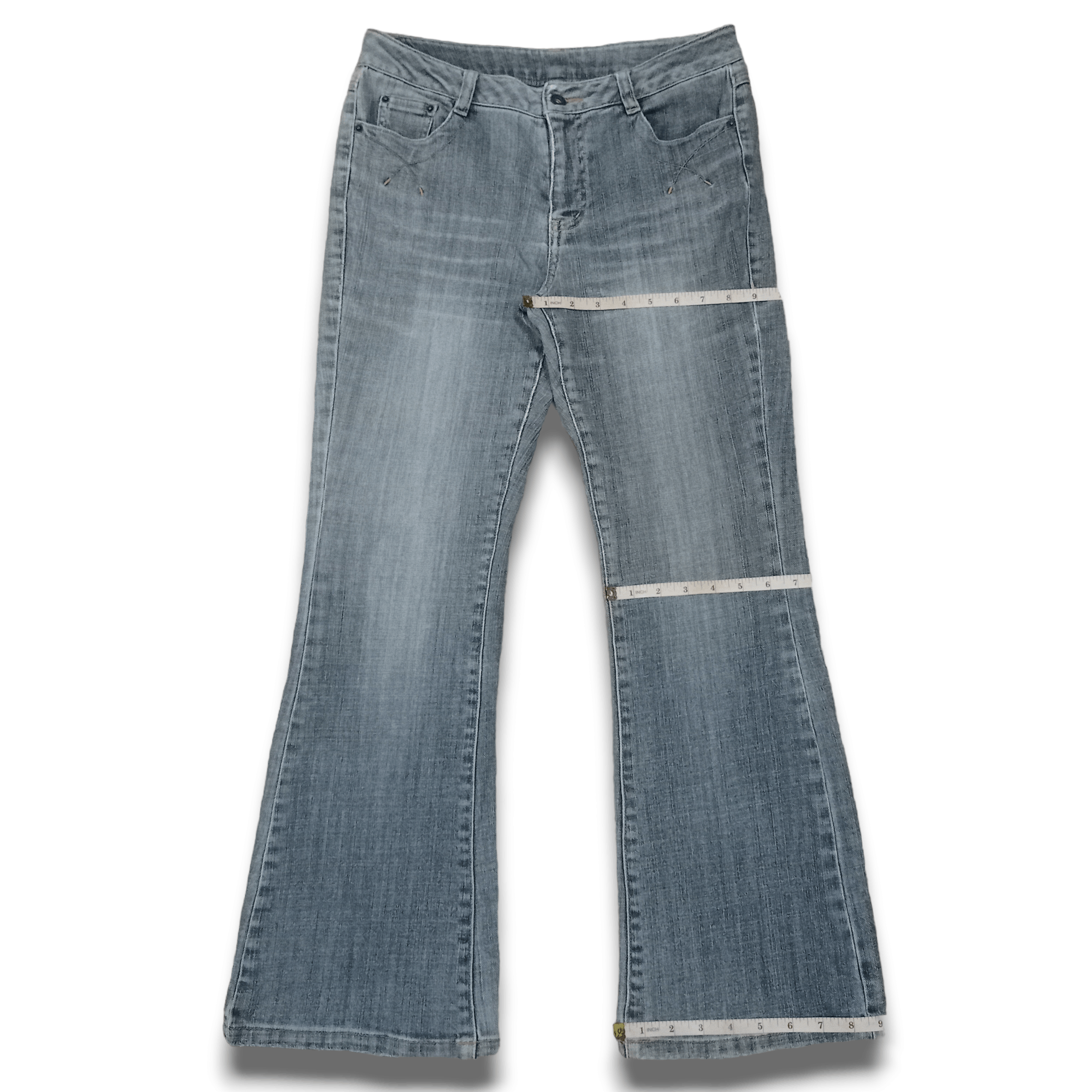 Japanese Brand Vintage Japanese Brand Faded Style Flare Denim Jeans 29x28 Size 29" - 11 Thumbnail