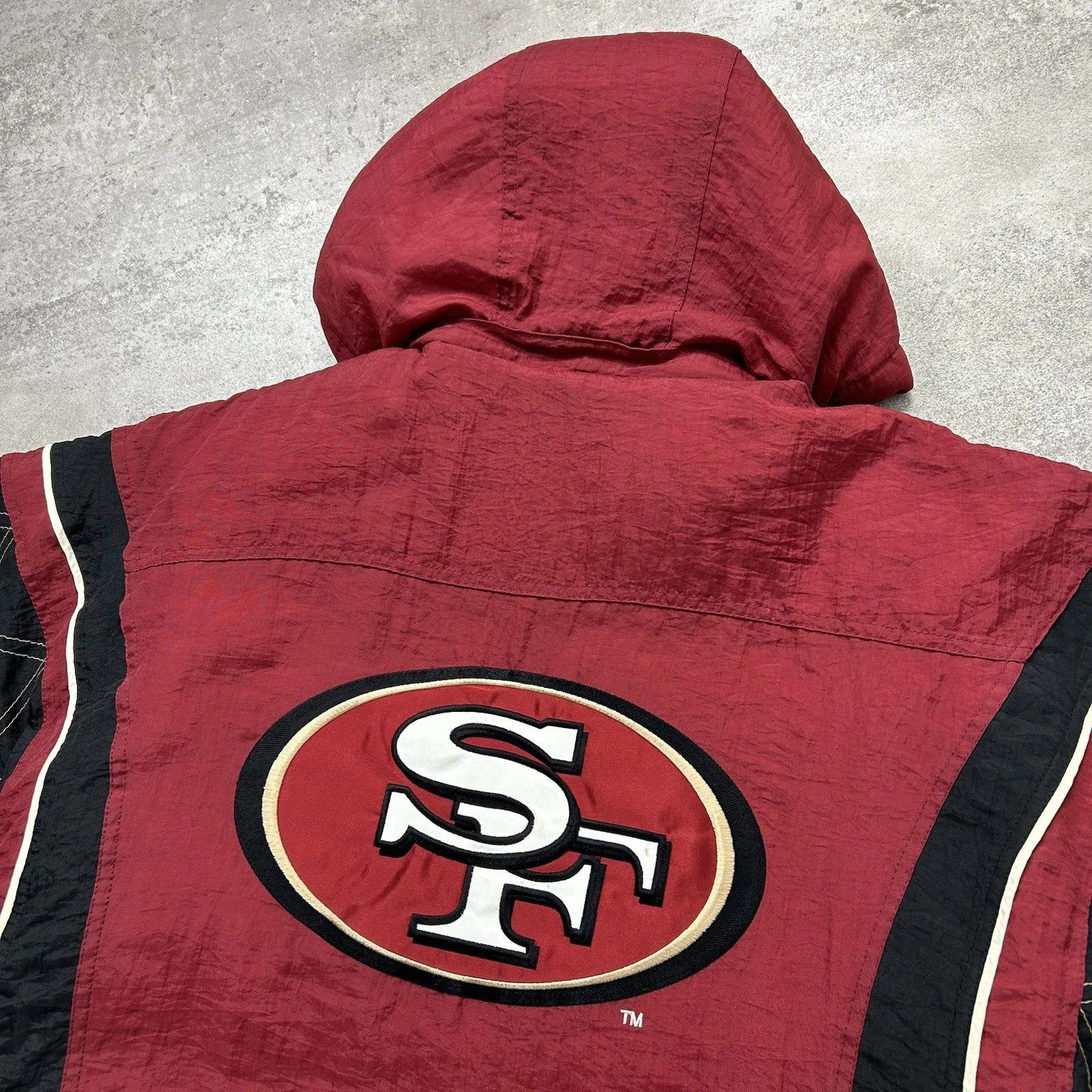 NFL × Starter × Vintage SAN FRANCISCO 49ERS STARTER PUFFER JACKET PULLOVER HOODIE Size US M / EU 48-50 / 2 - 3 Thumbnail