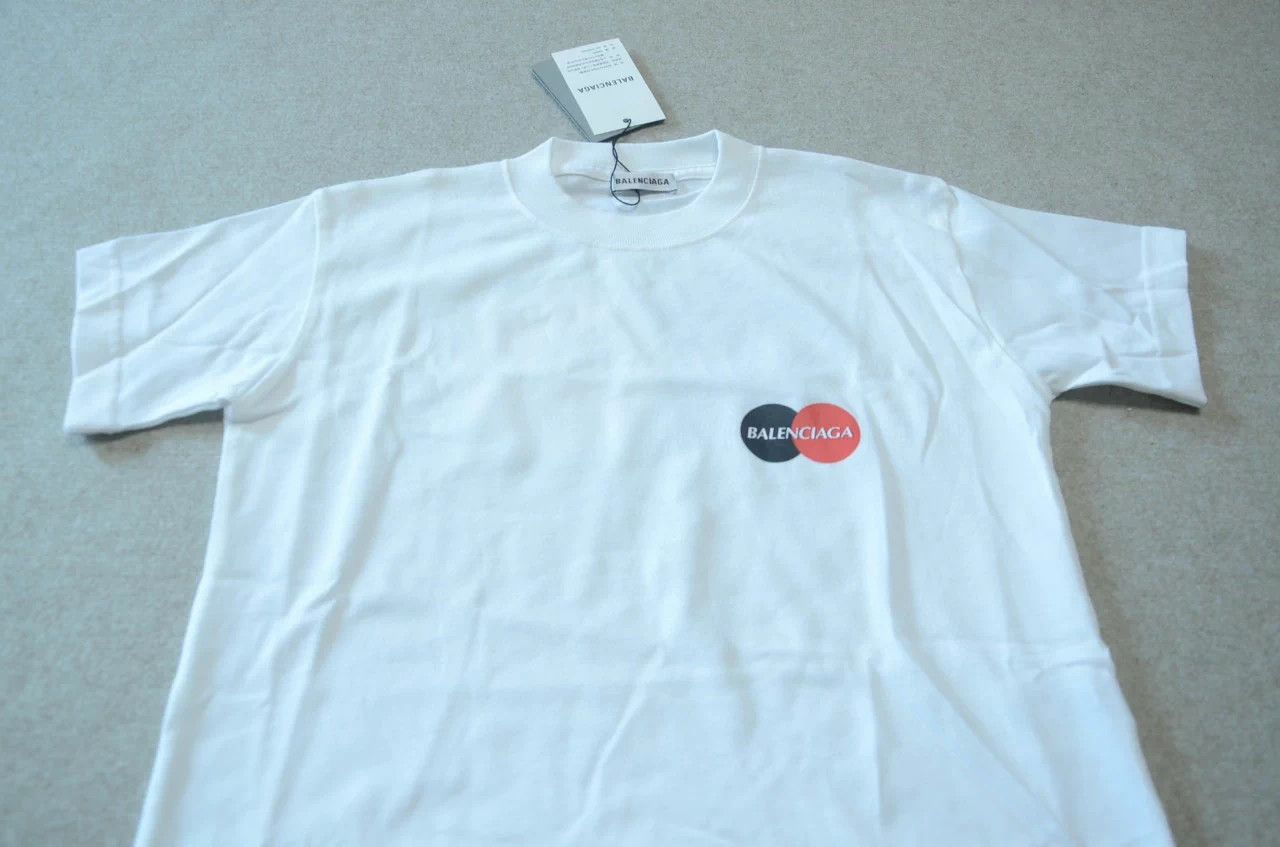 Balenciaga Balenciaga Mastercard Logo SS White S T-shirt Size S / US 4 / IT 40 - 2 Thumbnail