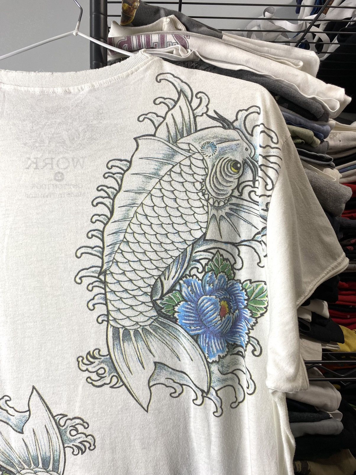 Ed Hardy Vintage Japan Style Fish Prints T Shirt Ed Hardy Style Size US L / EU 52-54 / 3 - 8 Thumbnail