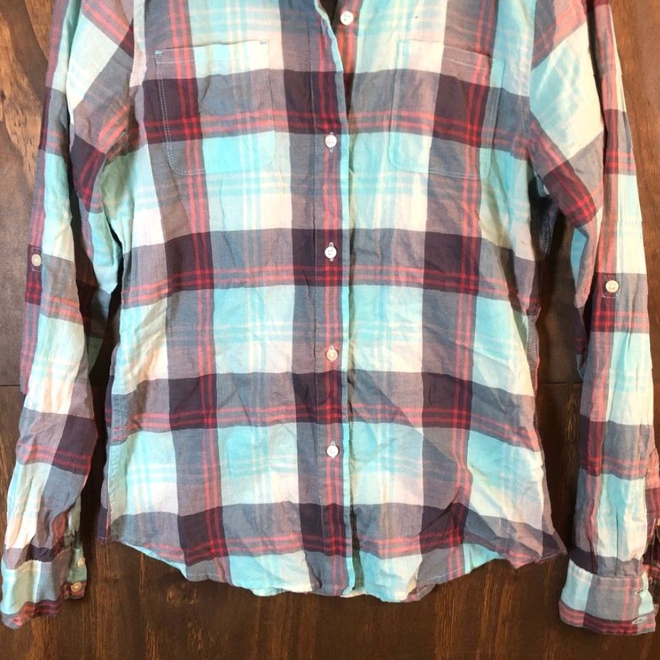 Vintage The North Face Womens Shirt Plaid Collared Button-Up Long Sleeve Small Size S / US 4 / IT 40 - 3 Thumbnail