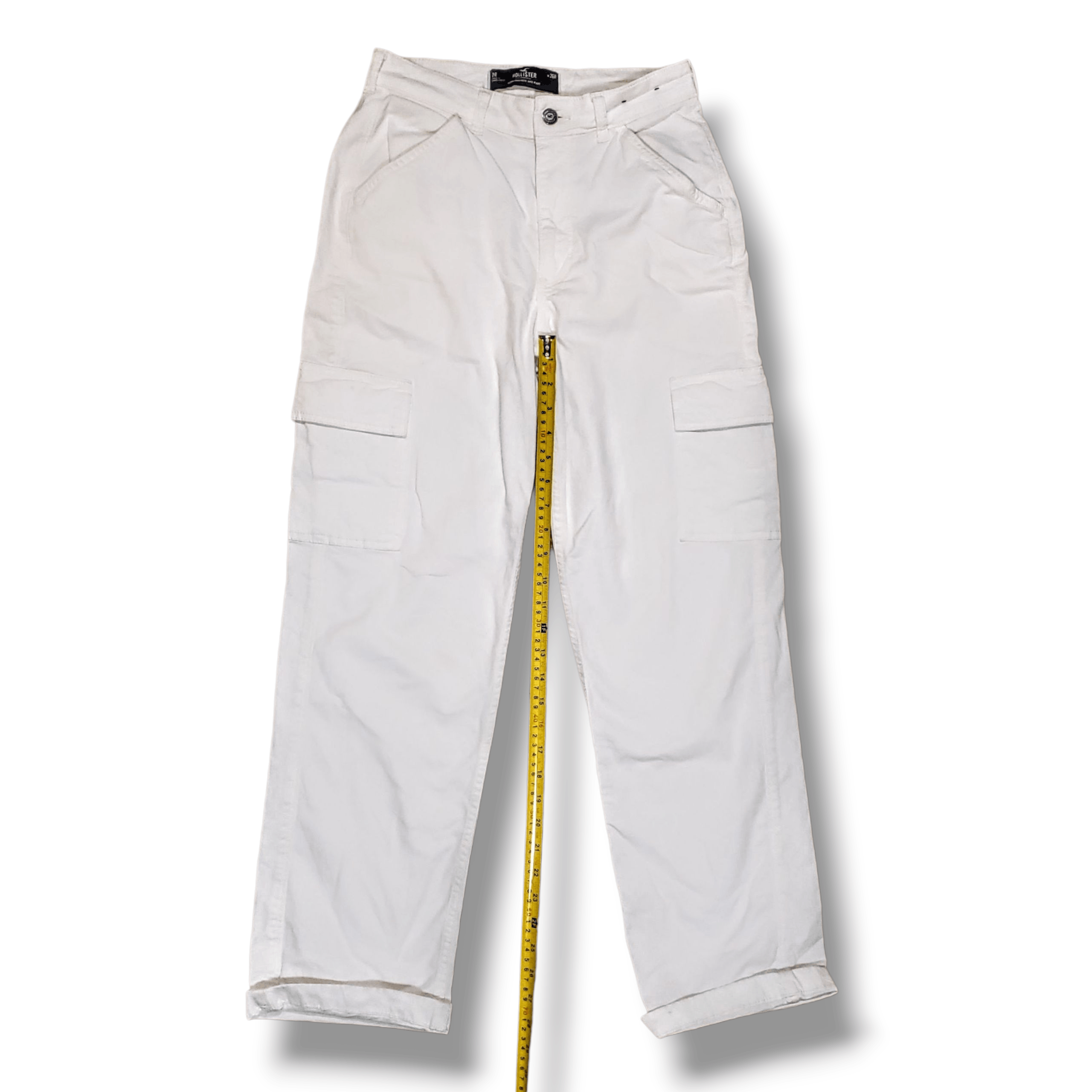 Hollister Hollister Size 2 PRISTINE White High-Rise DAD PANTS Winter Size 27" / US 4 / IT 40 - 6 Thumbnail