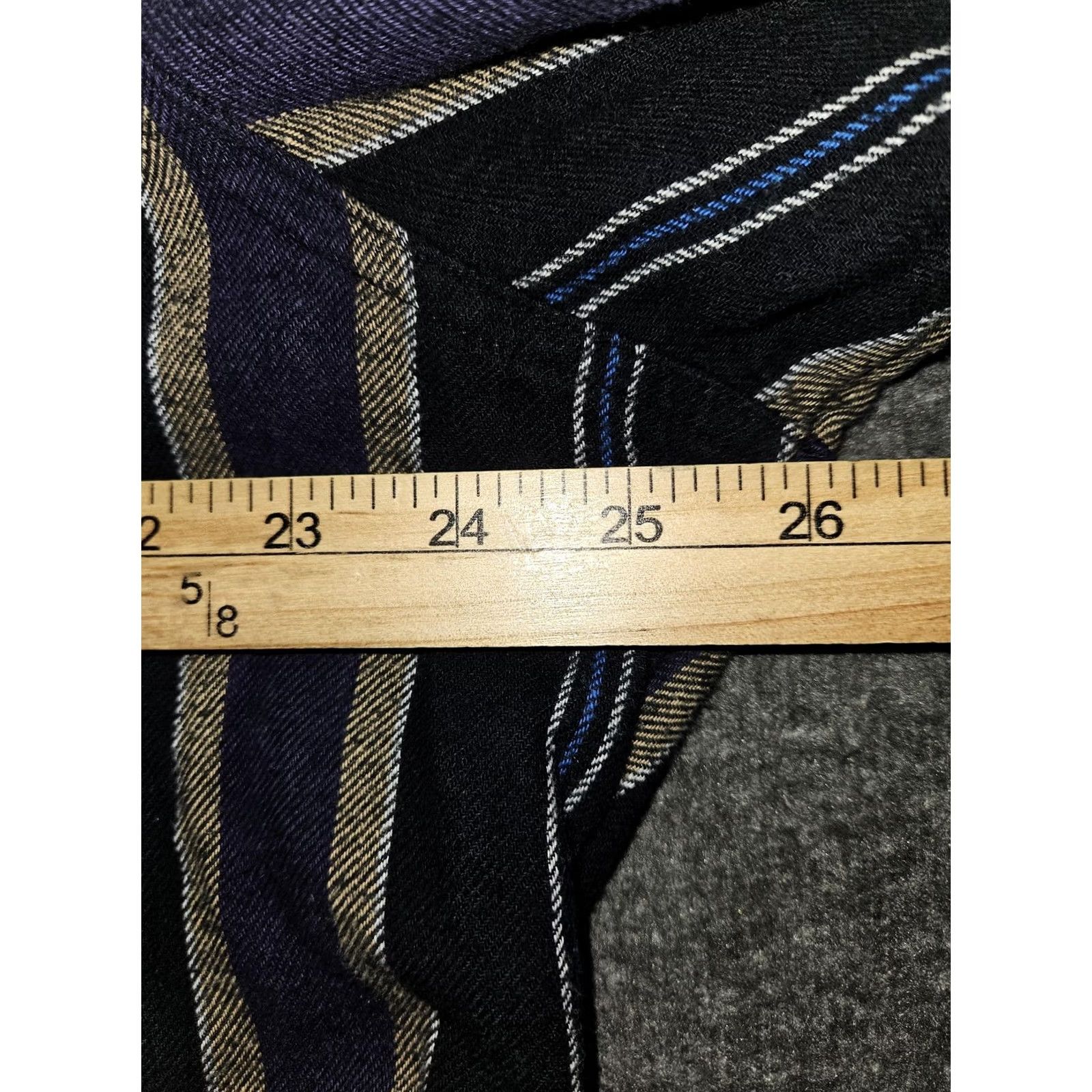 Wrangler VINTAGE Wrangler Shirt Mens XL Black Purple Striped Western Pearl Snap Shirt Size US XXL / EU 58 / 5 - 2 Thumbnail