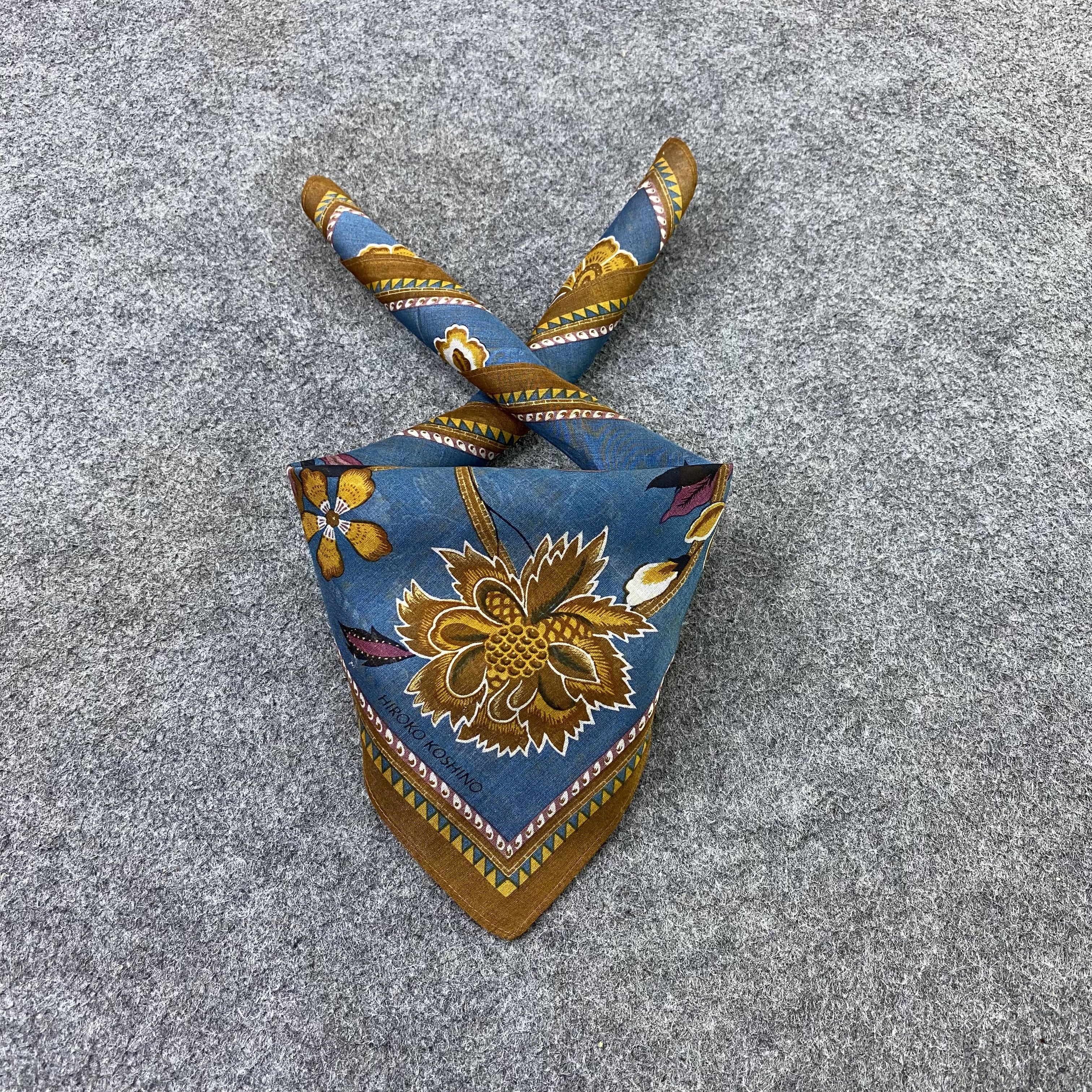 Japanese Brand Hiroko Koshino Handkerchief Neckerchief Bandana-B2037 Size ONE SIZE - 2 Thumbnail