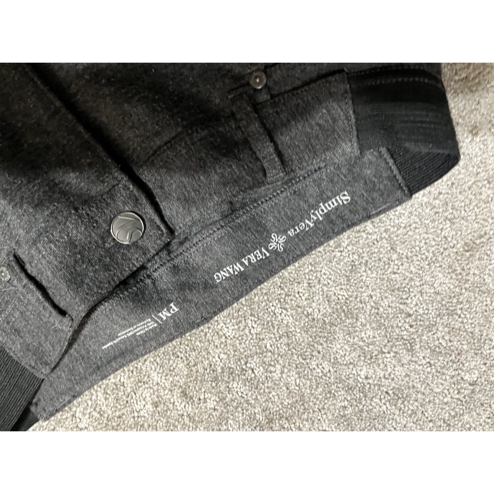 Vintage Women's Simply Vera Vera Wang Gray Stretch Skinny Ponte Pants Leggings PM Size Petite Size 32" / US 10 / IT 46 - 5 Thumbnail