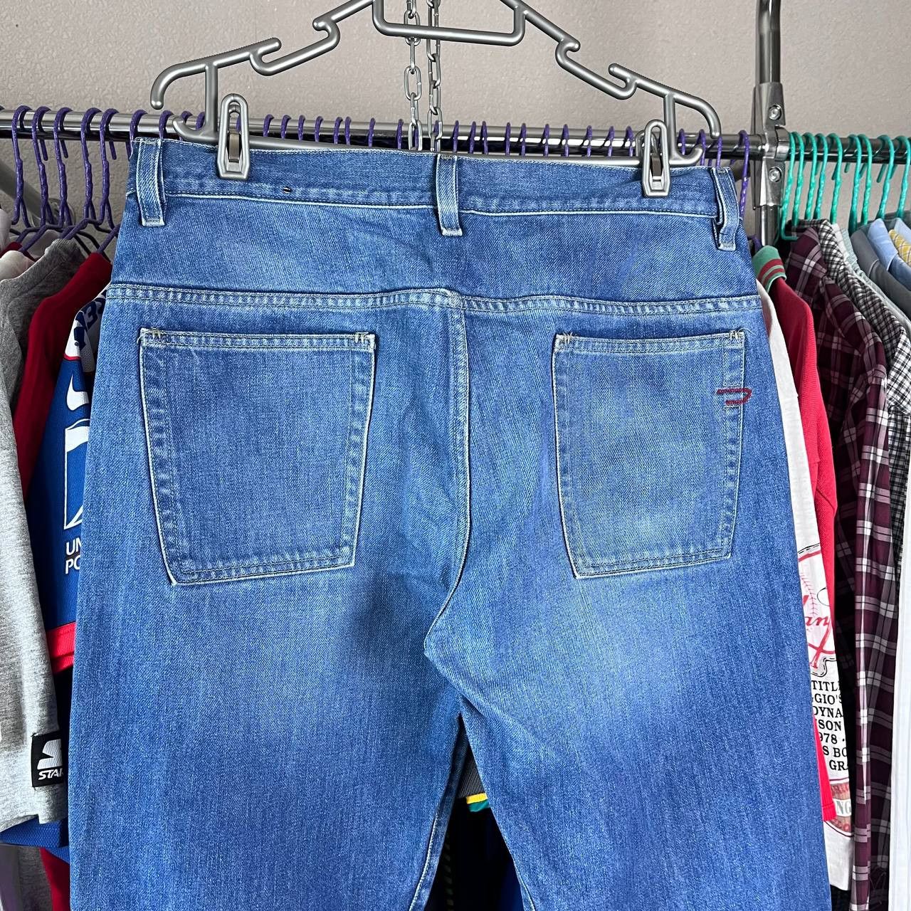 Diesel × Vintage Vintage Diesel Wide Rap Jeans Mens 34 Made in Italy Y2K Size US 34 / EU 50 - 5 Thumbnail