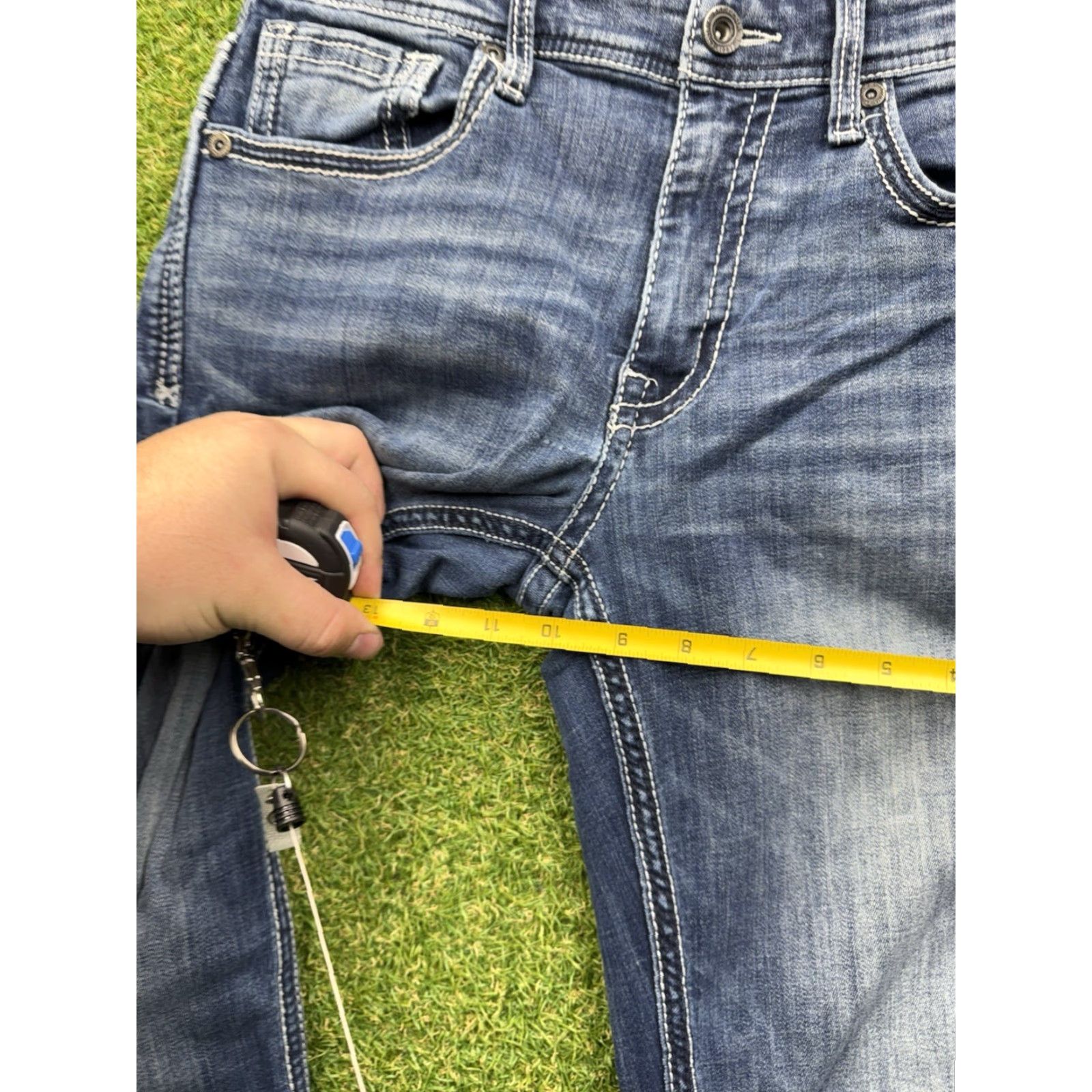 Vintage Buckle Buckle Bke Jeans Mens 31x38 Medium Wash Straight Leg Stretch Casual Comfort Denim 5-Pocket Regular Blue Mens Jeans 31in 38in��� Size US 31 - 4 Thumbnail
