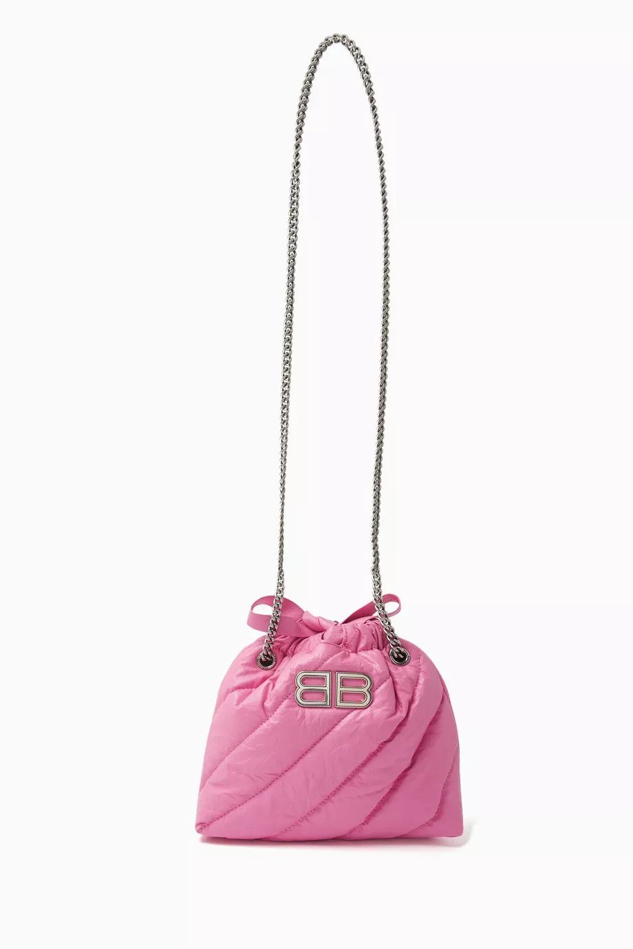 Balenciaga oc11z0125 Size: OS / Crush XS Tote Bag Quilted in Pink Size ONE SIZE - 1 Thumbnail