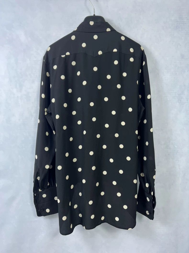 Yves Saint Laurent Saint Laurent size 39 21ss Mulberry Silk Large Polka-Dot Sh Size US M / EU 48-50 / 2 - 2 Thumbnail
