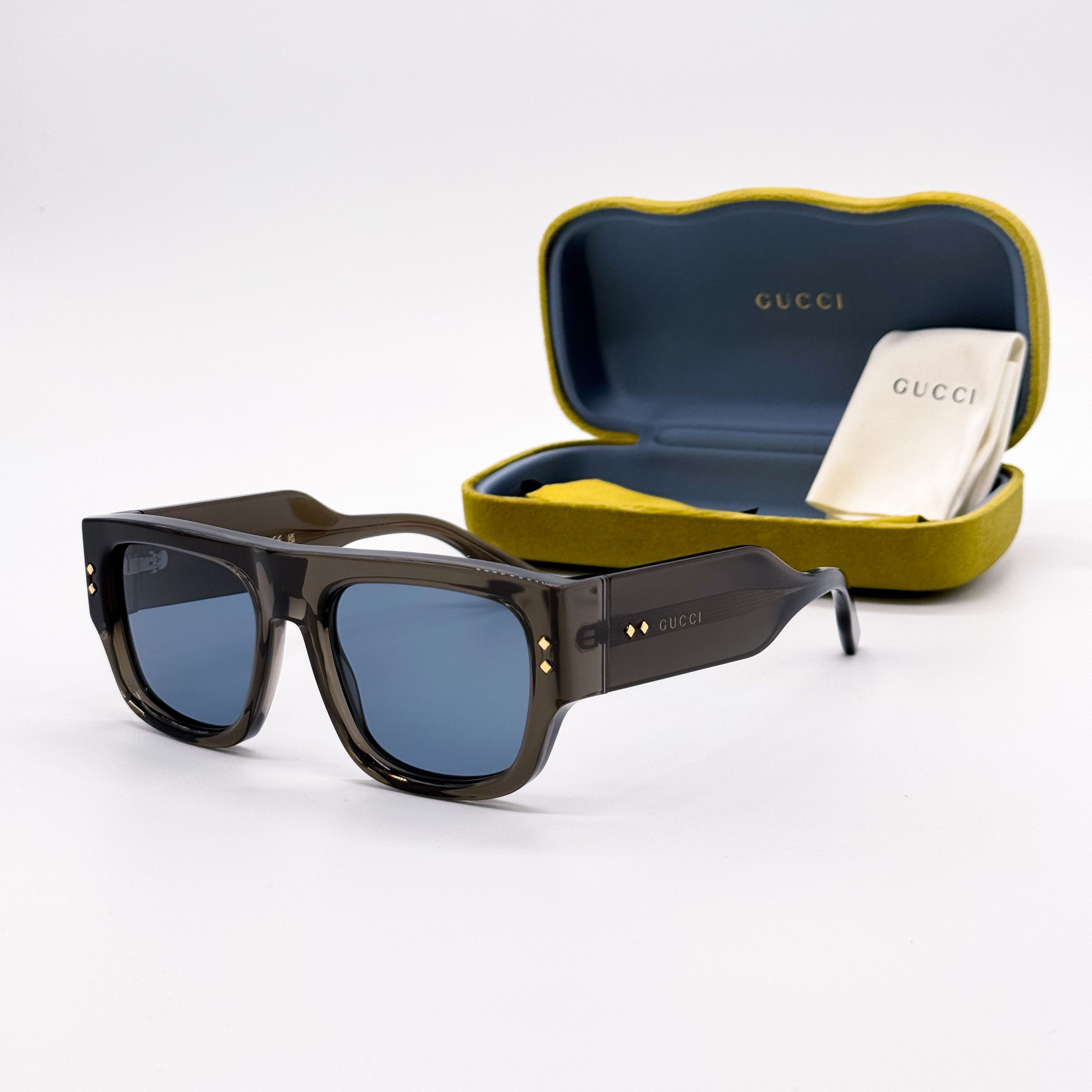 Gucci NEW AUTHENTIC GG1262S 003 GUCCI UNISEX SHIELD SUNGLASSES Size ONE SIZE - 1 Thumbnail