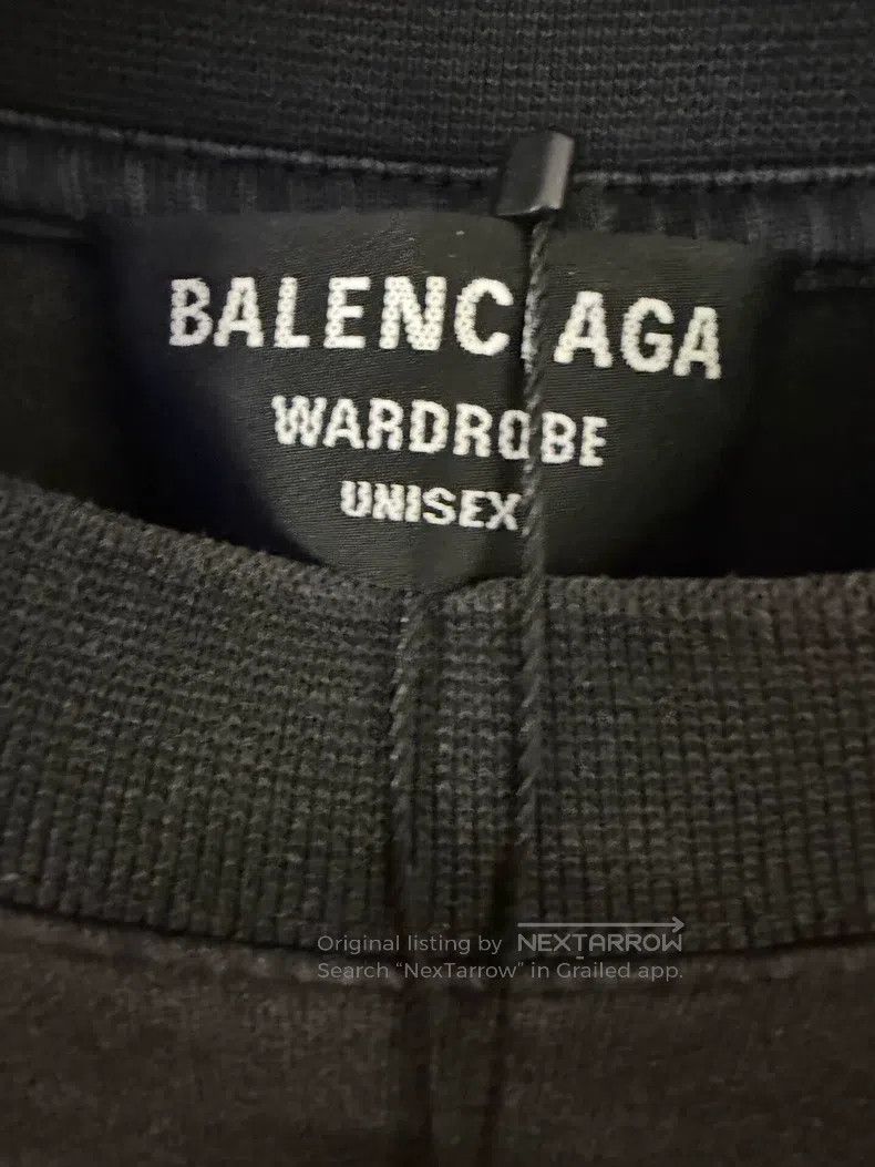 Balenciaga Balenciaga Washed Black Embroidered Logo Short Sleeve Size US L / EU 52-54 / 3 - 3 Thumbnail