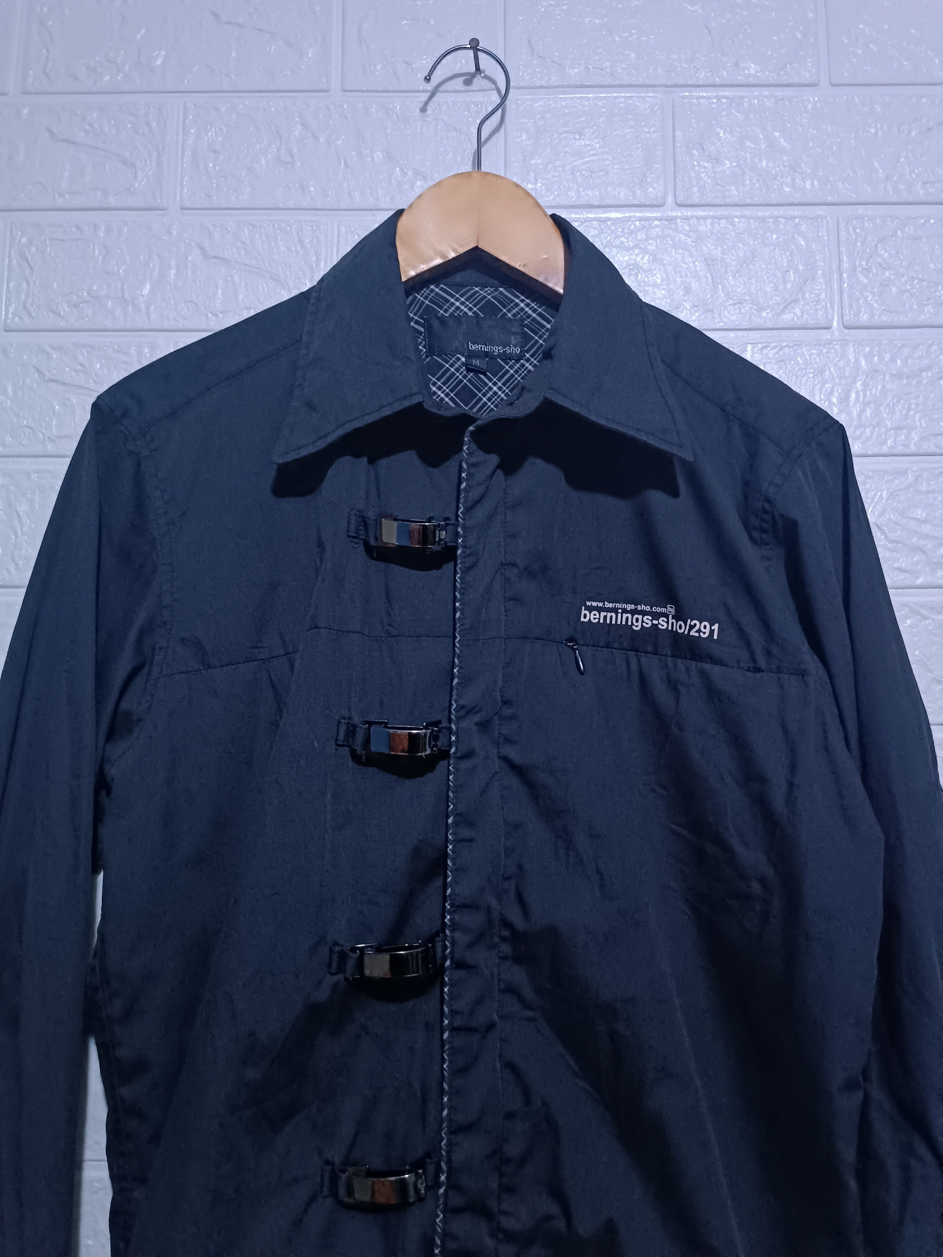 Japanese Brand Vintage BERNINGS SHO Punk Bondage Buckle Longsleeve Shirt Size US M / EU 48-50 / 2 - 3 Thumbnail