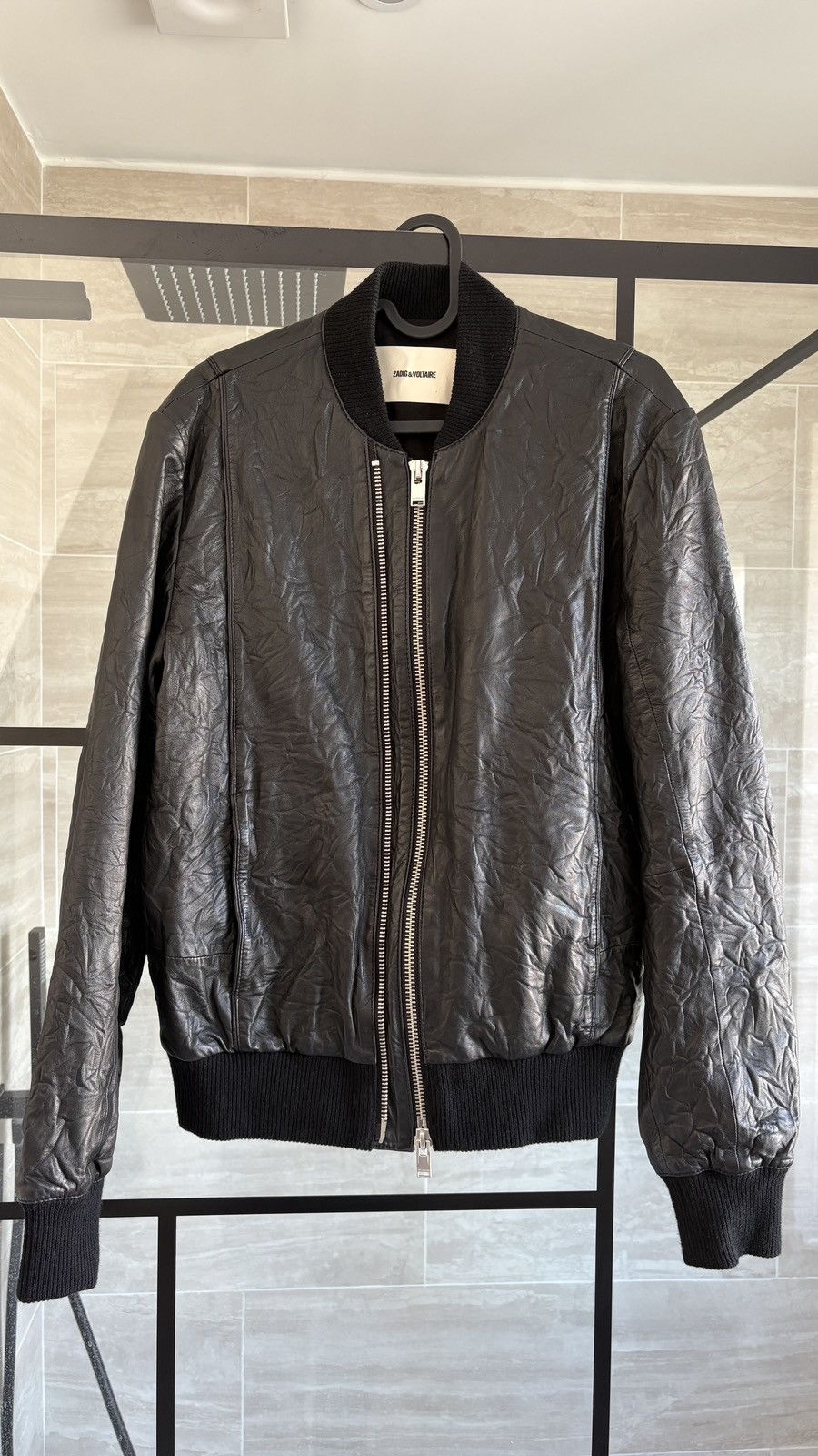 Zadig & Voltaire Zadig & Voltaire 2013 sample Larson Crinkle Leather bomber Size US M / EU 48-50 / 2 - 1 Thumbnail