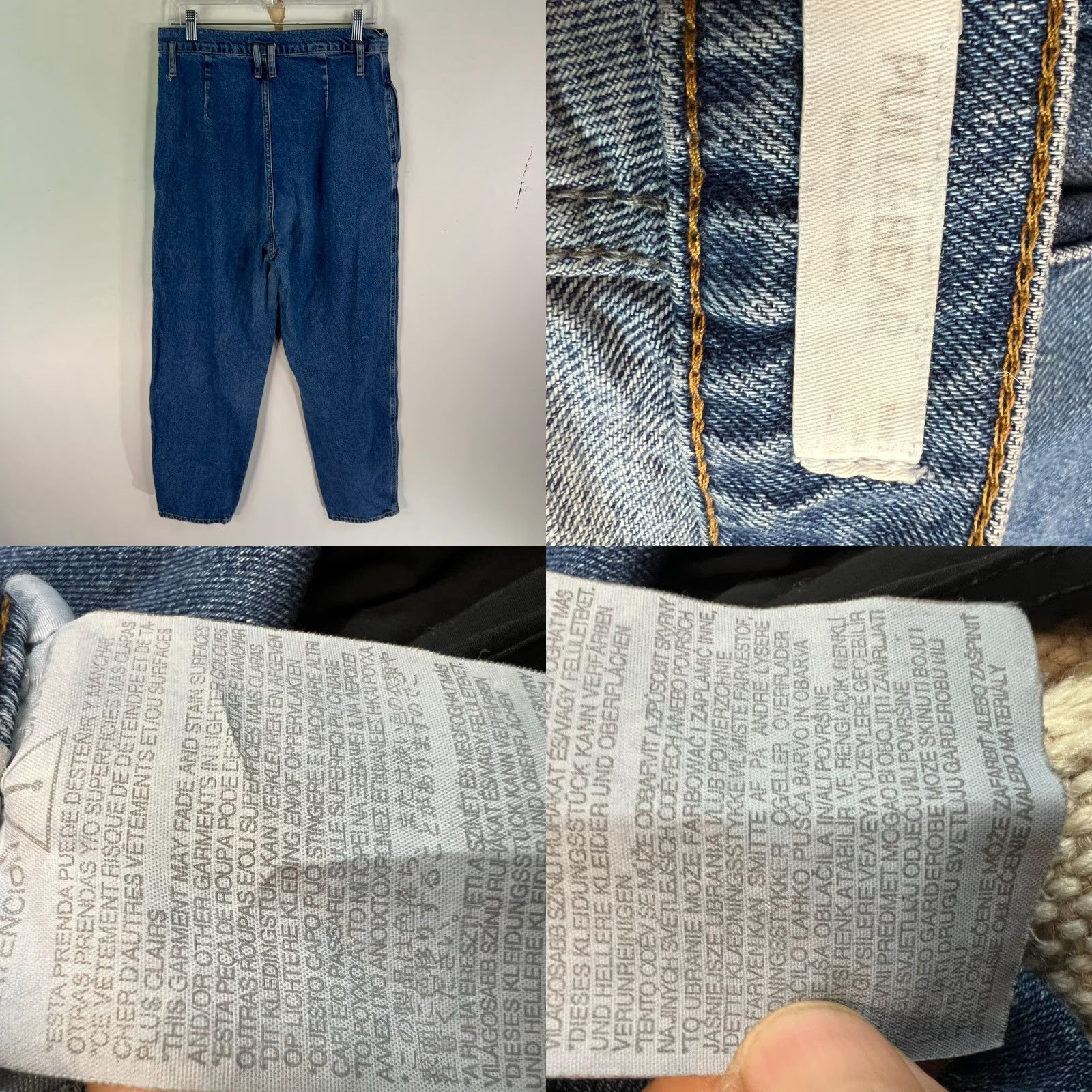 Vintage VINTAGE Pull&Bear High Rise Denim Jeans Womens Size 6 Blue Straight Fit Slash Pockets Size 28" / US 6 / IT 42 - 8 Thumbnail