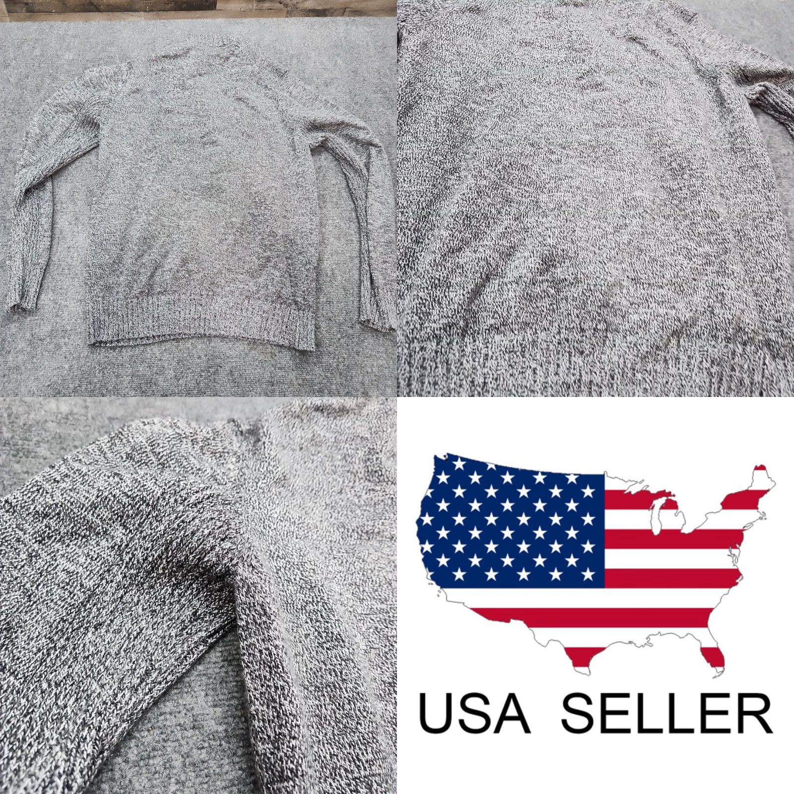 Sean John Sean John Men L Gray Heather Button Henley Sweater Long Sleeve Cotton Shirt Hoody? Size US L / EU 52-54 / 3 - 9 Thumbnail