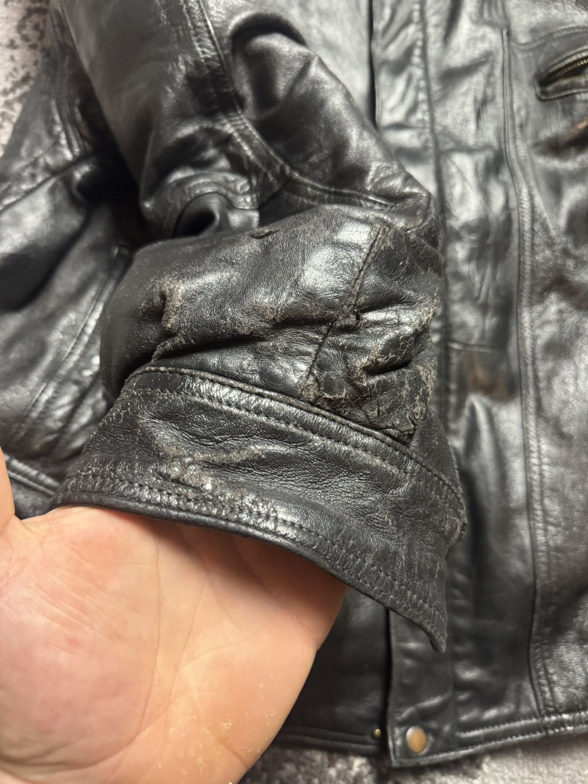 Japanese Brand × Vintage Vintage Y2K Leather Carti Style Opium Aviator Bomber Jacket Size US XL / EU 56 / 4 - 4 Thumbnail