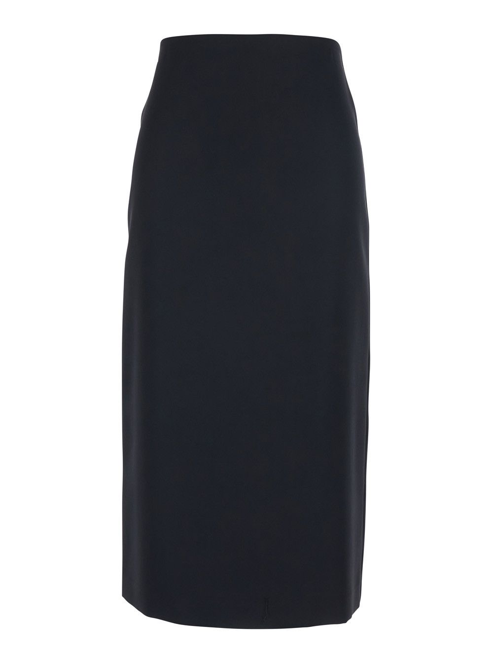 TWINSET Skirt with Zip Closure on the Back and Logo Plate on the Back in Black Fabric for Women Size 30" / US 8 / IT 44 - 1 Thumbnail