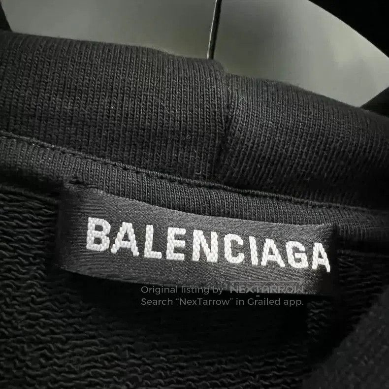 Balenciaga Balenciaga Black Logo Print Hoodie. Size US S / EU 44-46 / 1 - 3 Thumbnail