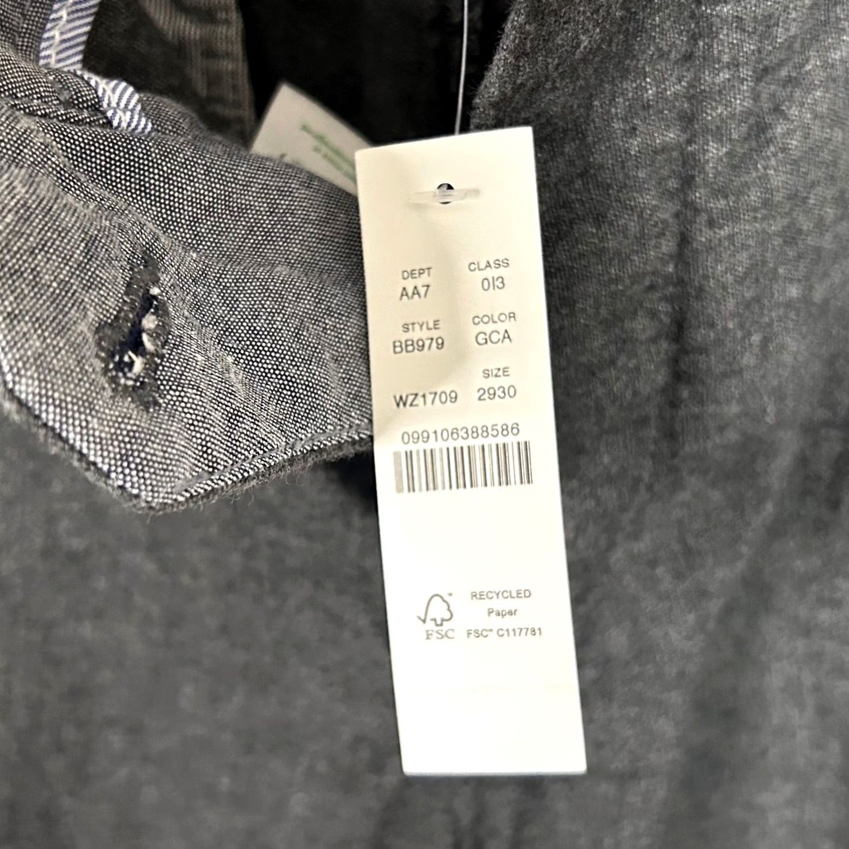 J.Crew J.Crew Chino Pants Slim Stretch Cotton Charcoal Gray 29x30 Solid Mens Size US 29 - 5 Thumbnail