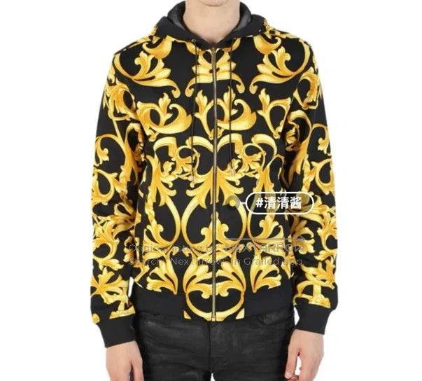 Versace Versace Black gold baroque coat Size US XL / EU 56 / 4 - 9 Thumbnail