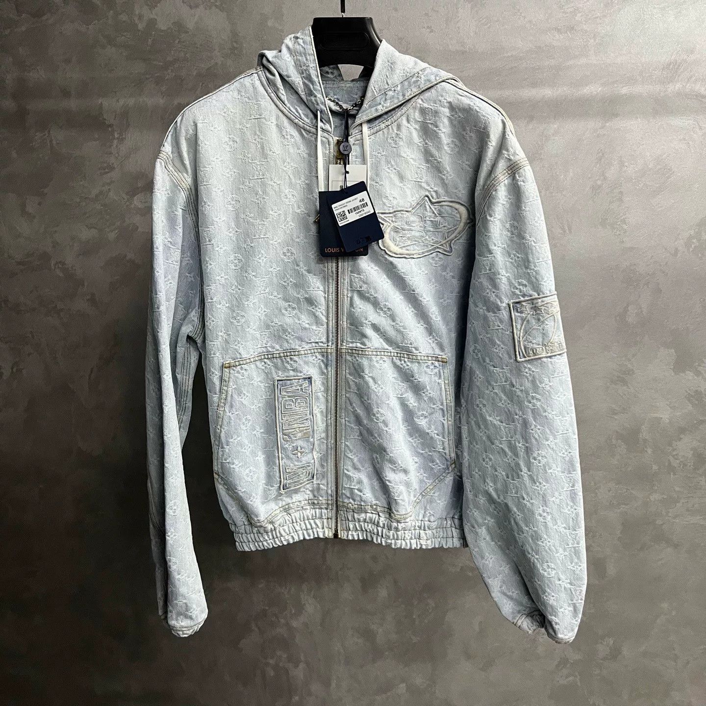 Louis Vuitton Louis Vuitton Blue Classic Denim Hooded Jacket Size US M / EU 48-50 / 2 - 1 Thumbnail