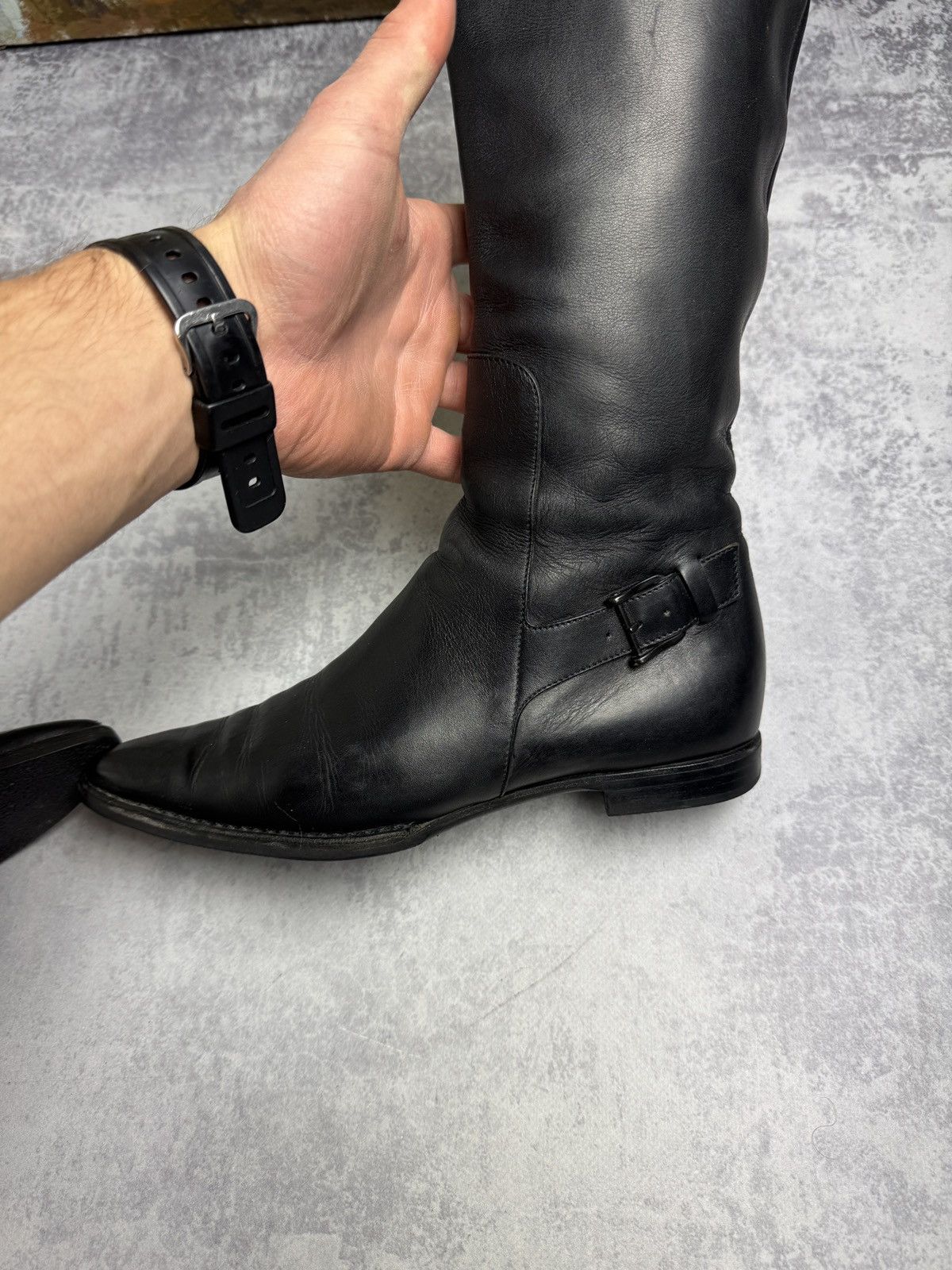 Gucci Gucci By Tom Ford Rare Vintage Moto Racing Y2K Leather Boots Size US 6.5 / IT 36.5 - 9 Thumbnail