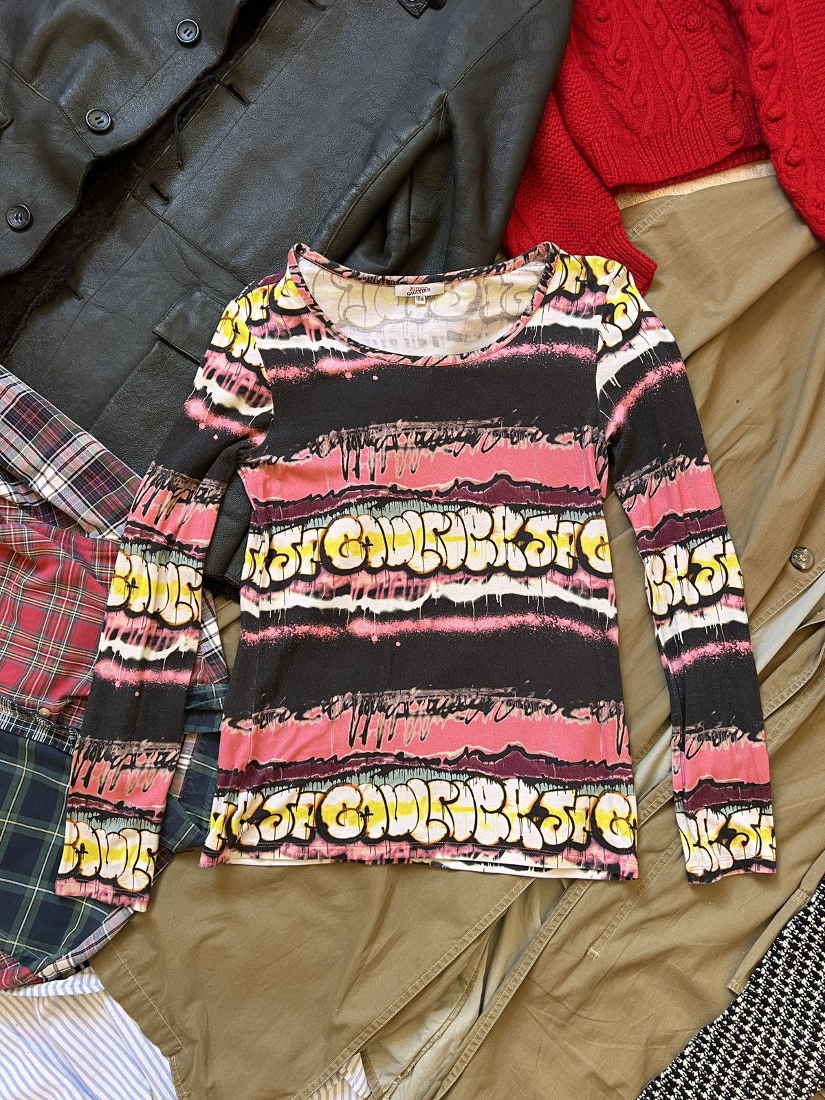 Jean Paul Gaultier Jean Paul Gaultier Vintage Graffiti Blouse Size M / US 6-8 / IT 42-44 - 3 Thumbnail
