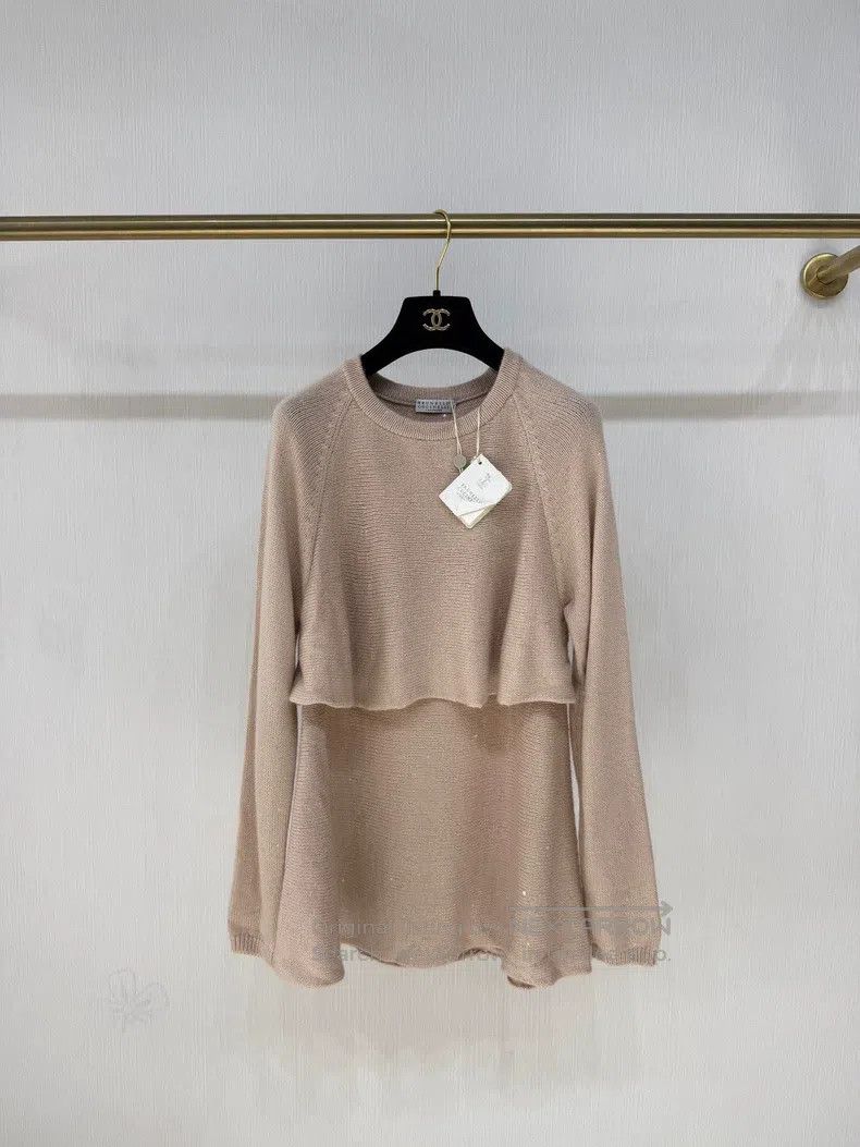 Brunello Cucinelli Sequined Cashmere Knitwear Sweater