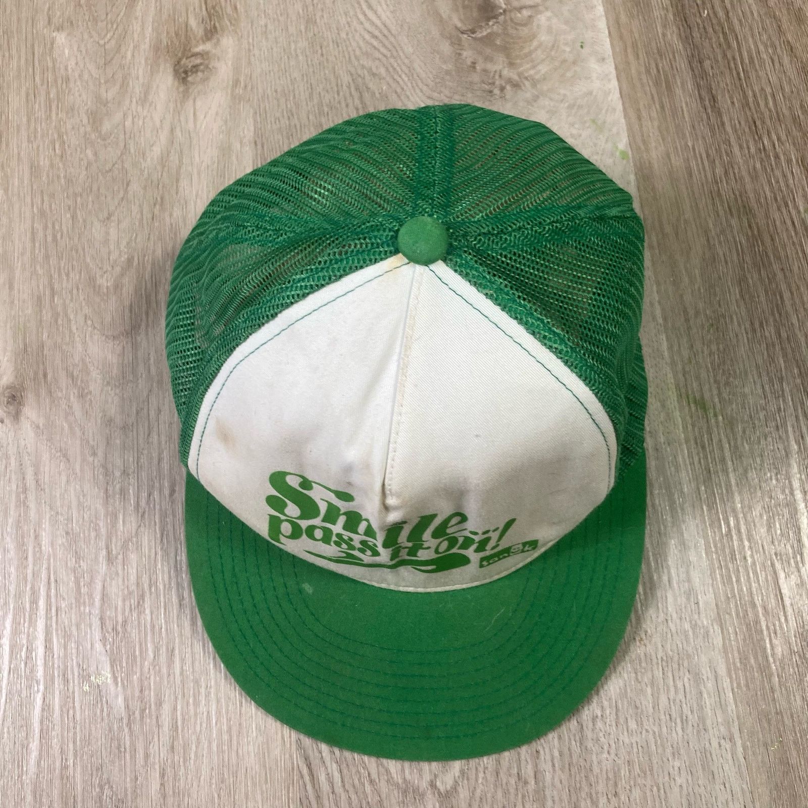 Sanuk Vintage Sanuk "Smile... pass it on!" Trucker Hat Size ONE SIZE - 4 Thumbnail