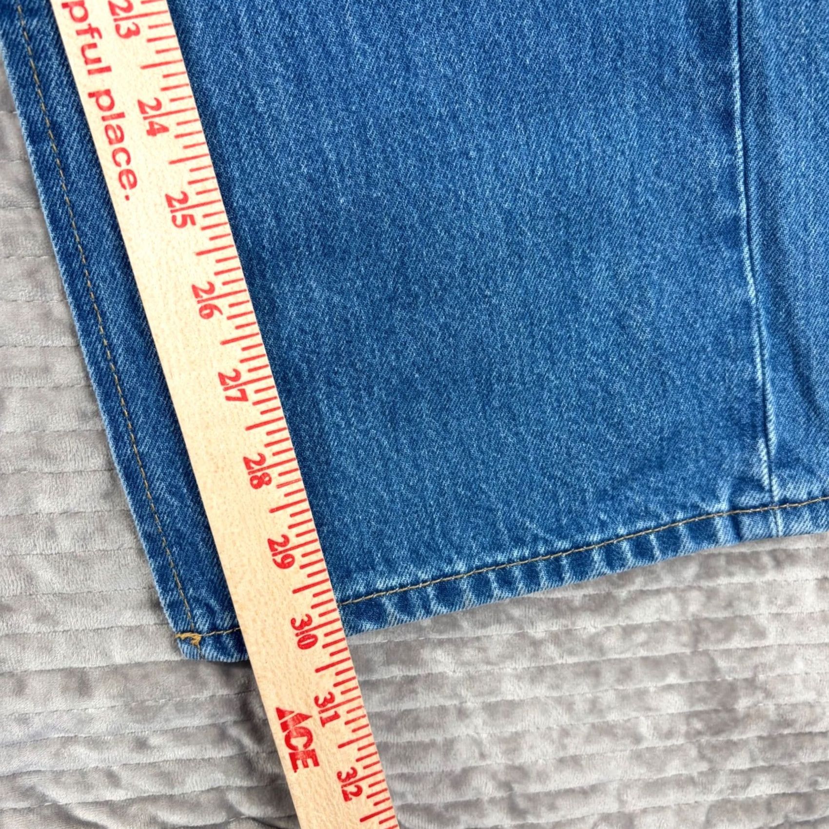 Oak + Fort Oak + Fort Jeans Wide-Leg High Waisted 27 Blue Slit 29in Inseam 100% Cotton Denim Women Size 27" / US 4 / IT 40 - 4 Thumbnail