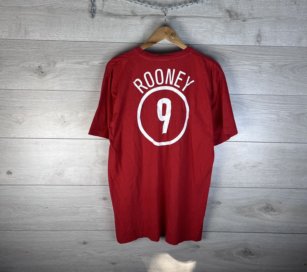 Vintage Vintage t-shirt Nike England #9 Rooney drill size L Size US L / EU 52-54 / 3 - 1 Thumbnail