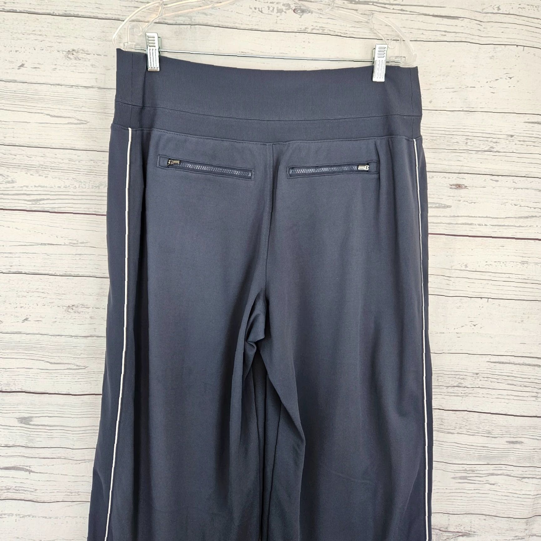Athleta Athleta Womens Venice High Rise Track Stripe Wide Leg Pant XL Blue Size 40" / US 18 - 4 Thumbnail