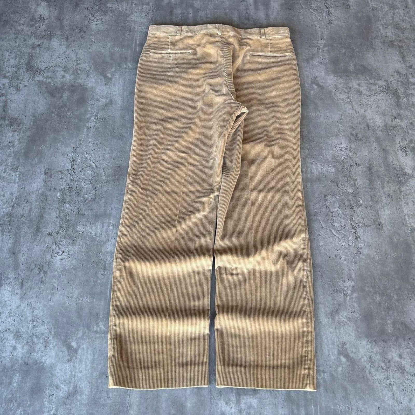Vintage Vintage 90s Tan Thick Corduroy Dress Pants Size US 36 / EU 52 - 2 Thumbnail
