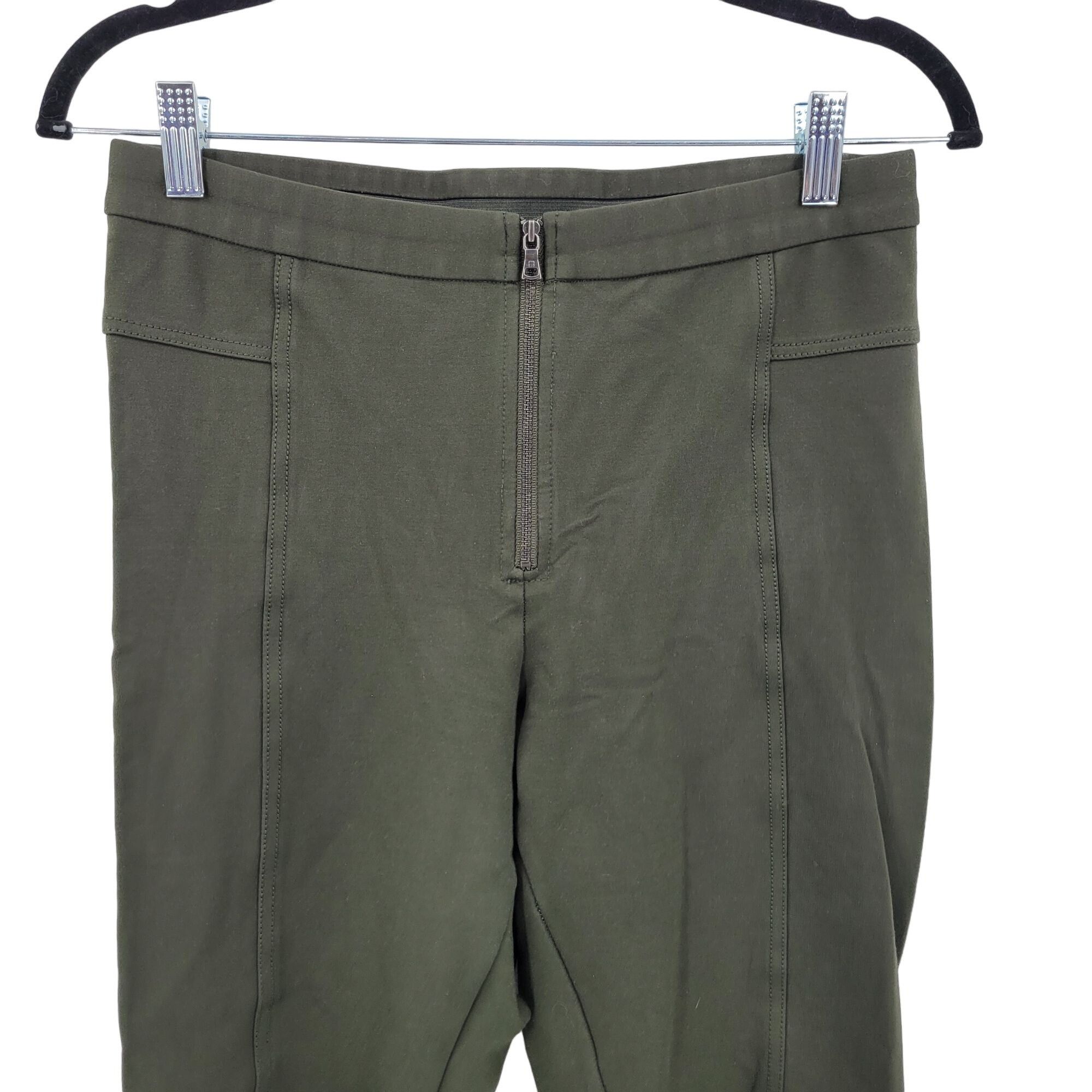 Other BCBGMaxAzria Christopher Olive Green Leggings Moto Pants M Z Size 27" / US 4 / IT 40 - 4 Thumbnail