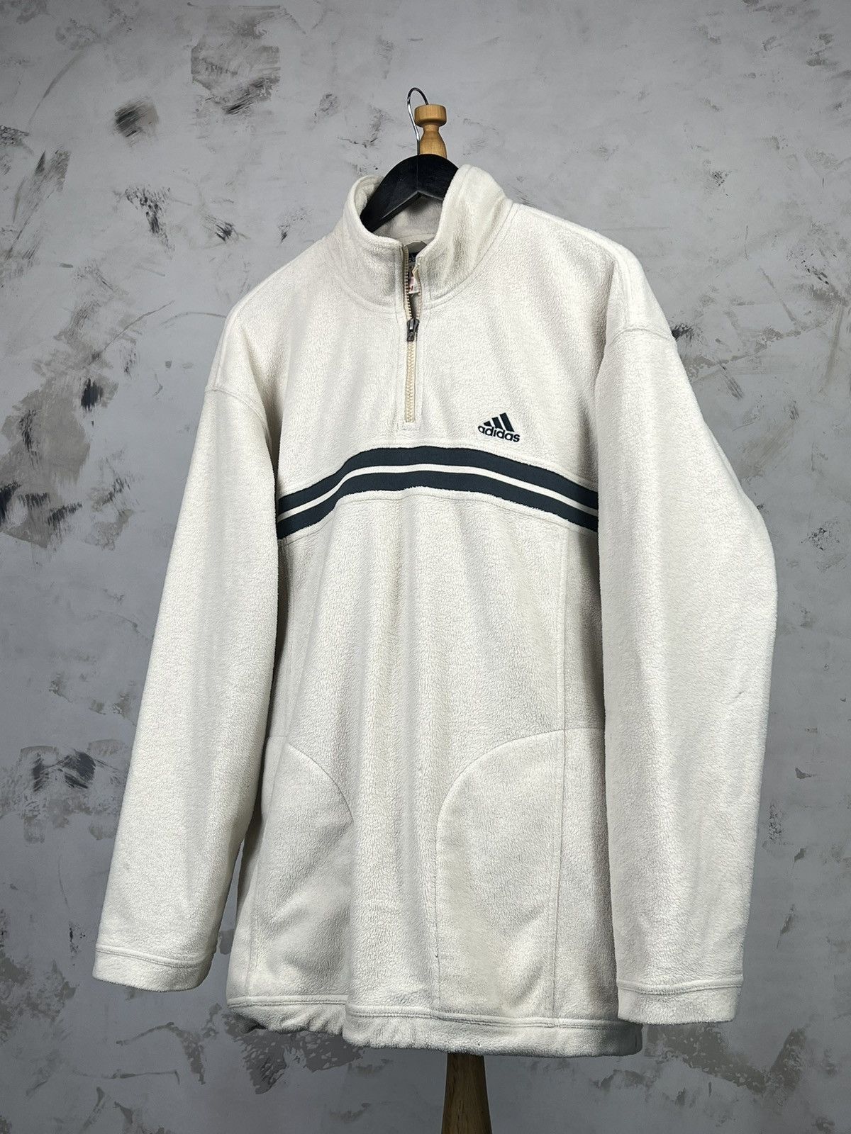 Adidas Vintage Adidas Fleece Half Zip Jacket Size L–XL Size US L / EU 52-54 / 3 - 1 Thumbnail