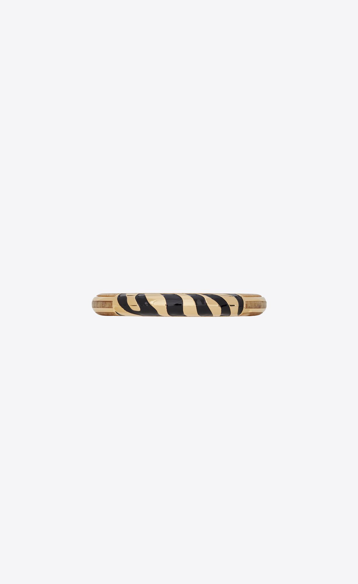 Saint Laurent Paris o1smrcs1224 Size: OS / Zebra Bangle In Metal, Enamel Resin Size ONE SIZE - 1 Thumbnail
