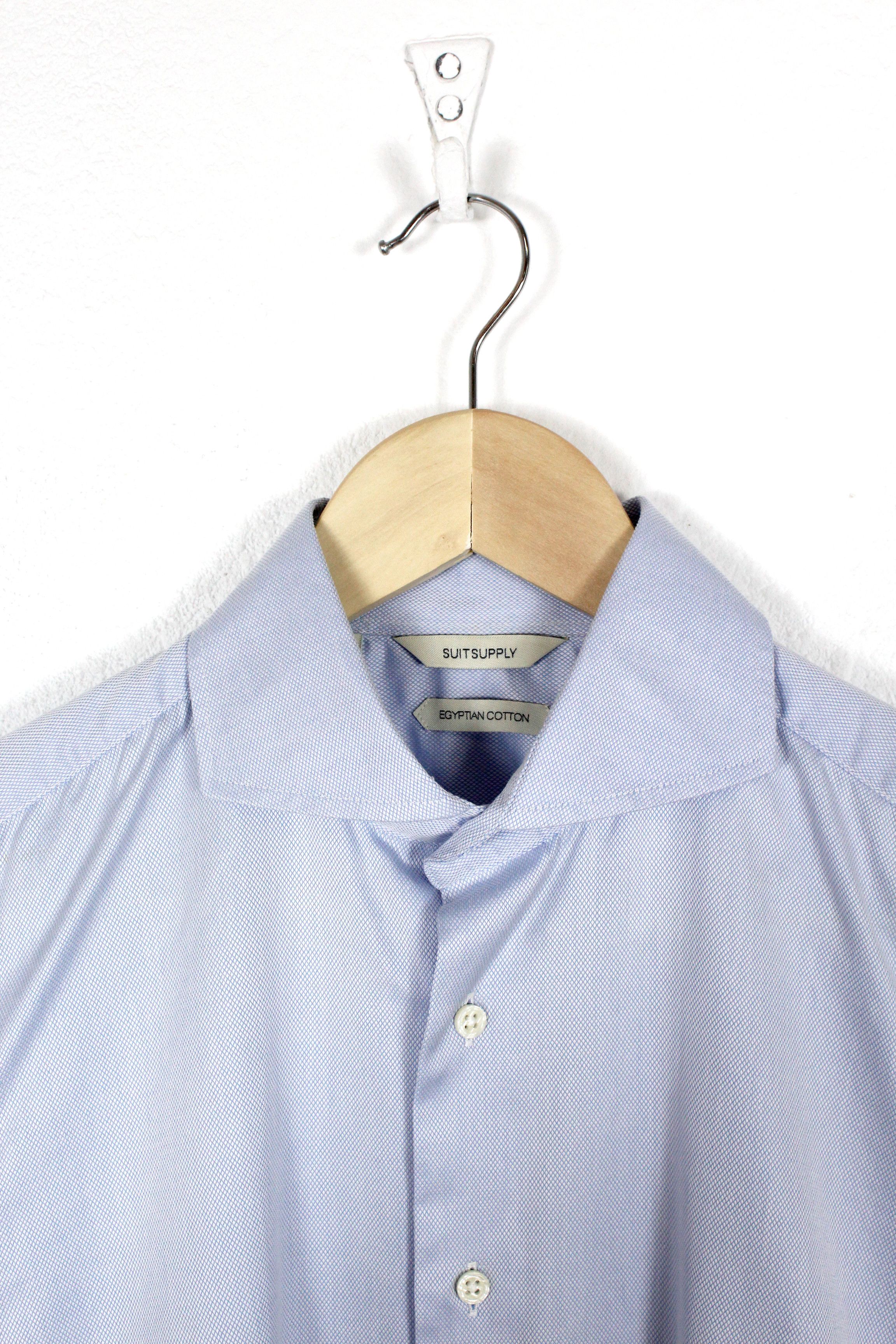 Suitsupply Suitsupply Blue Egyptian Cotton Formal Shirt 38 size Size US M / EU 48-50 / 2 - 3 Thumbnail