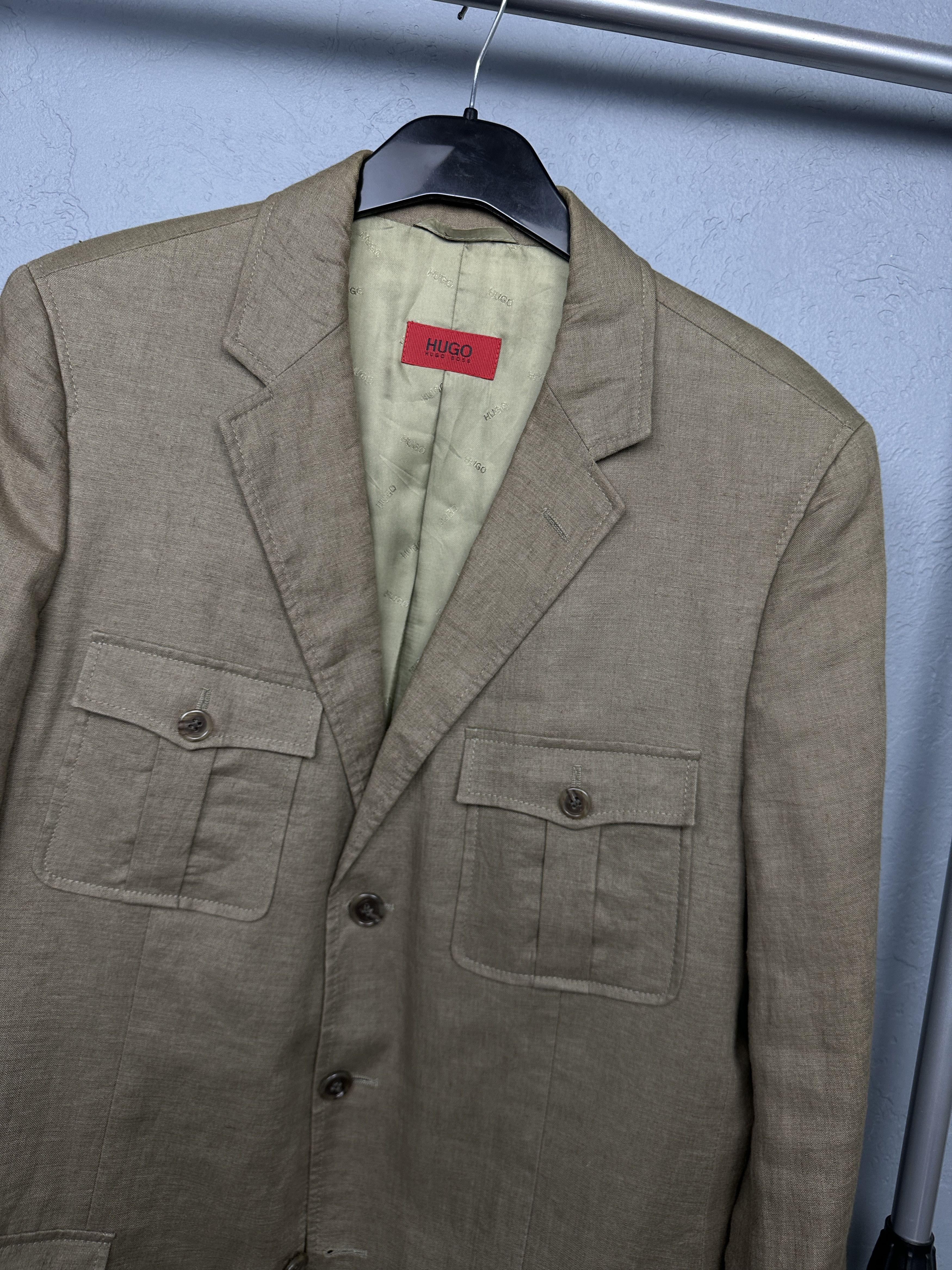 Hugo Boss Hugo Boss Vintage Mens Linen Blazer Jacket Size US L / EU 52-54 / 3 - 2 Thumbnail