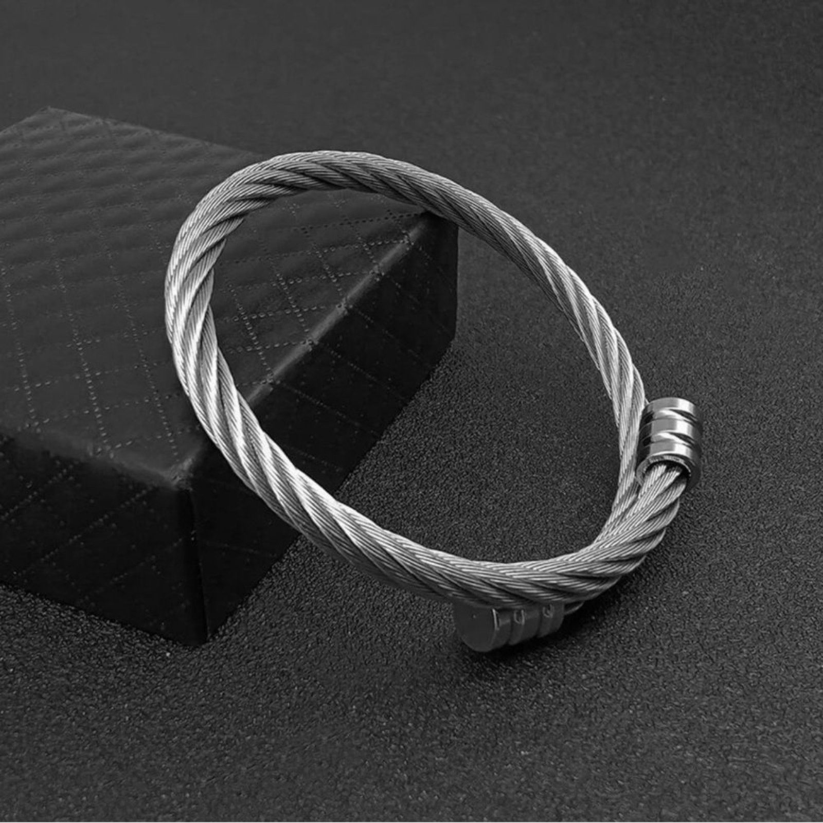 Other Titanium Steel Twist Wire Rope Winding Men’s Bracelet Size ONE SIZE - 3 Thumbnail